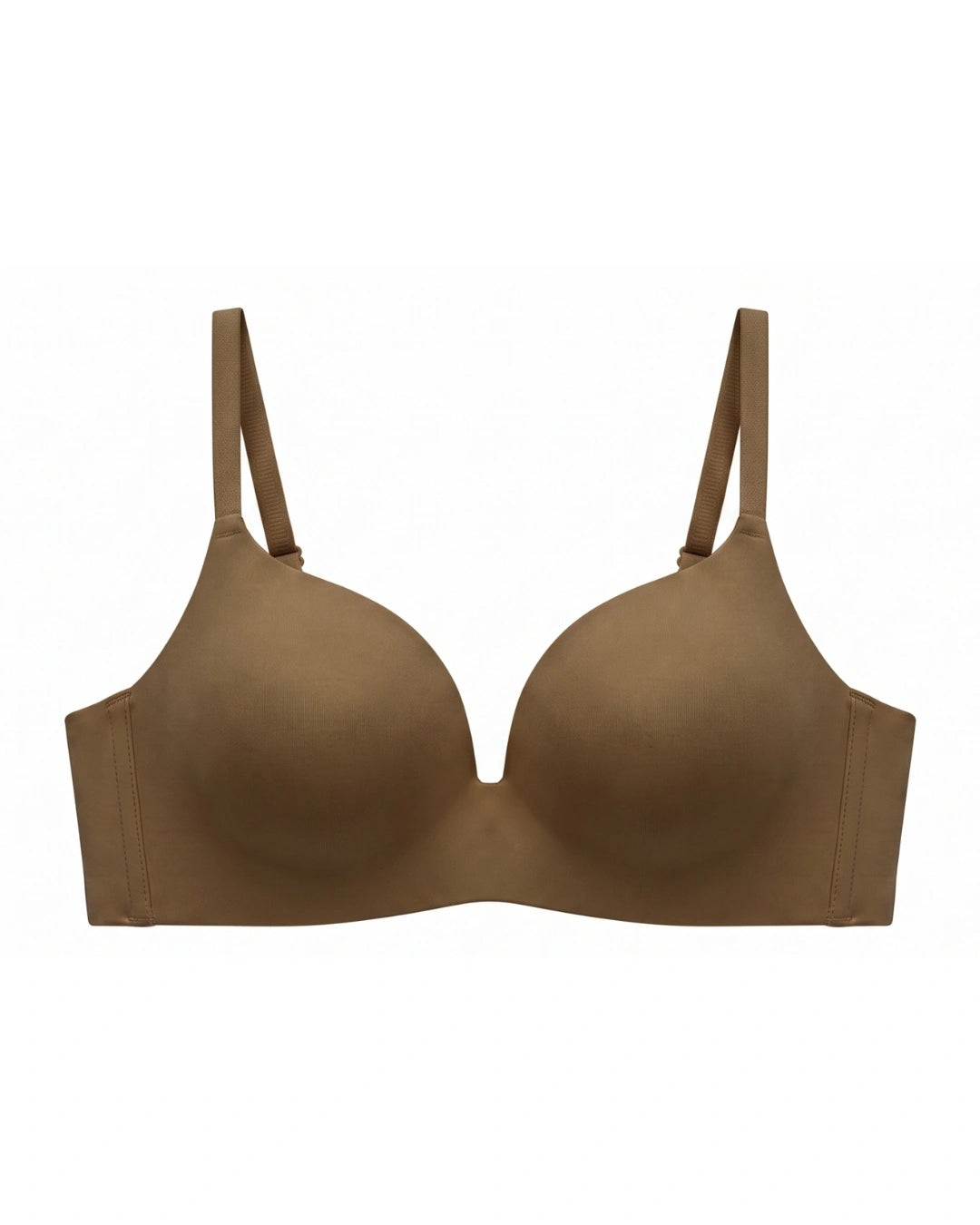 Seamless Non Wired Pushup T-Shirt Bra - Lisa - Brown