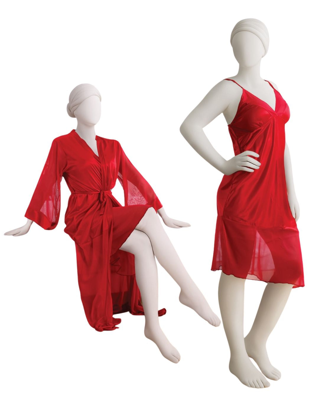 Gown Set - Rinny Silk - Red