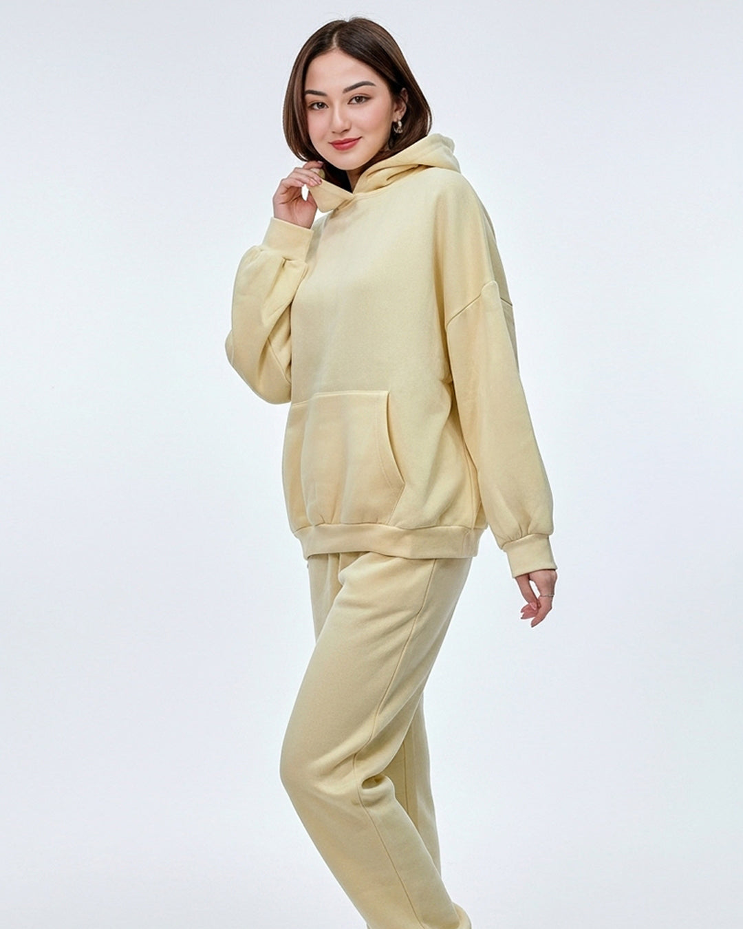 Fleece Tracksuit – Comfy Day - Lemon