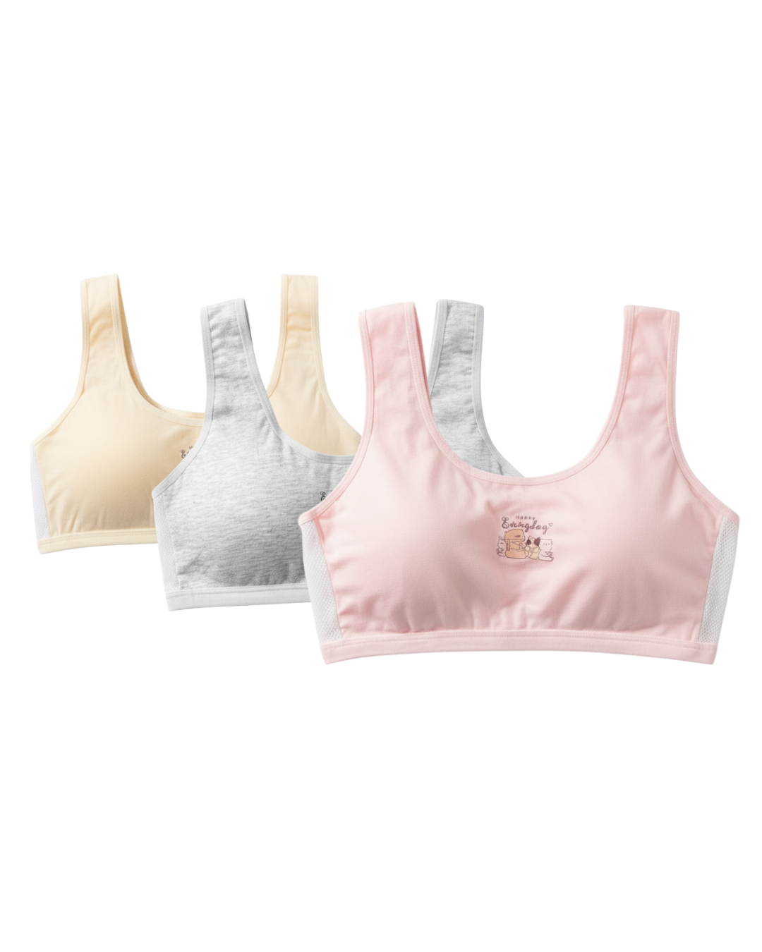 Pack of 3 Teenage Padded Bra - Happy Pack