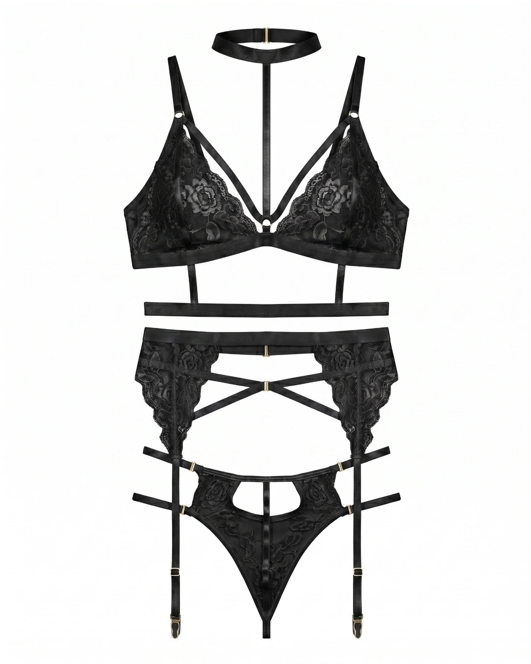 Garter Set - Xyra - Black