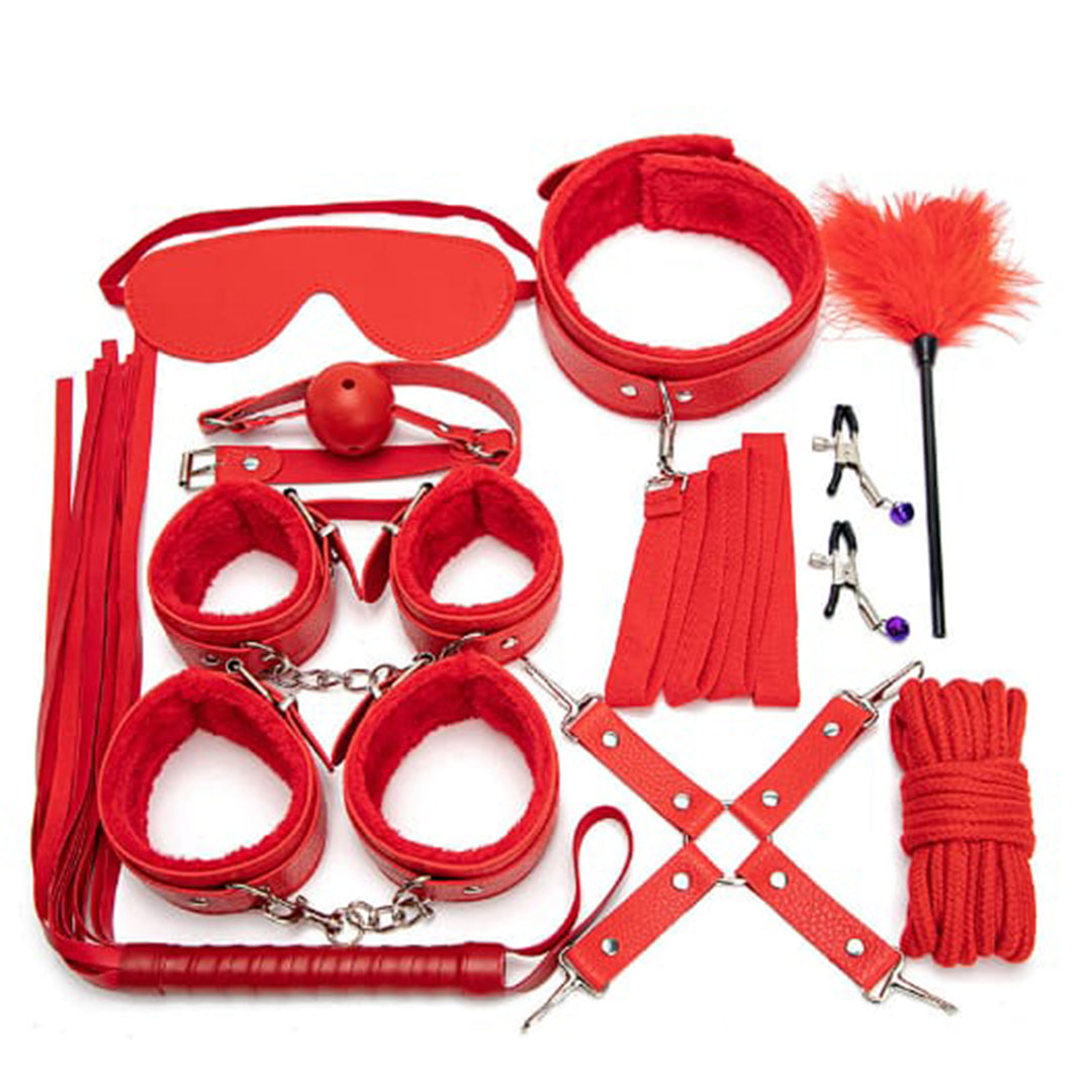 Sajiero Women Faux Leather Bondage Set