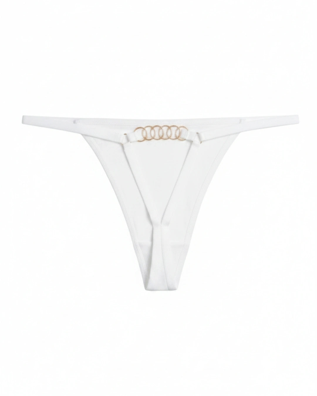 Thong Panty - Luxe Ring - White