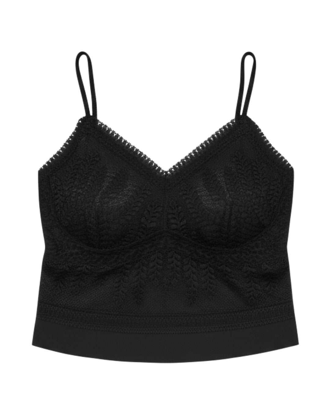 Padded Bralette - Leaf Soft - Black