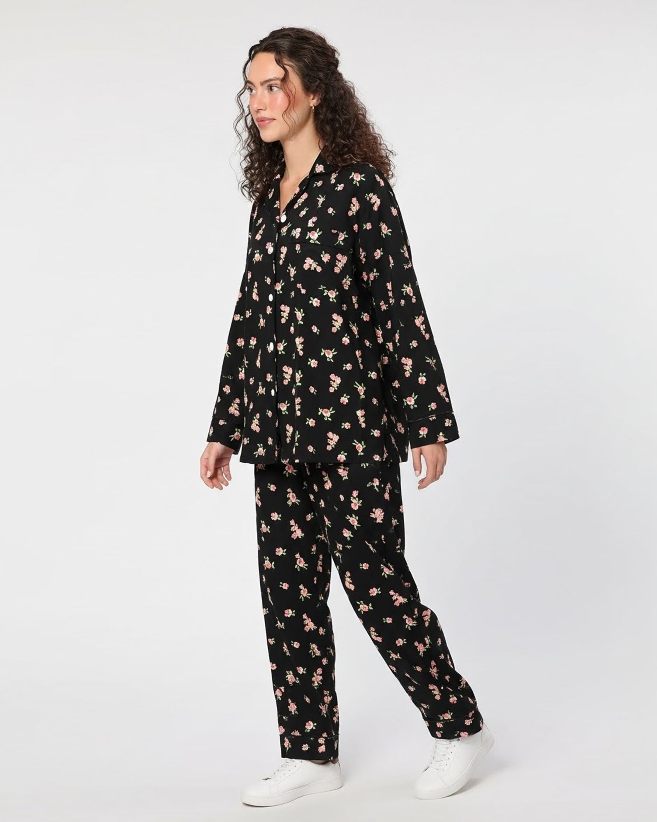 Linen Pajama Suit - Floral Ease