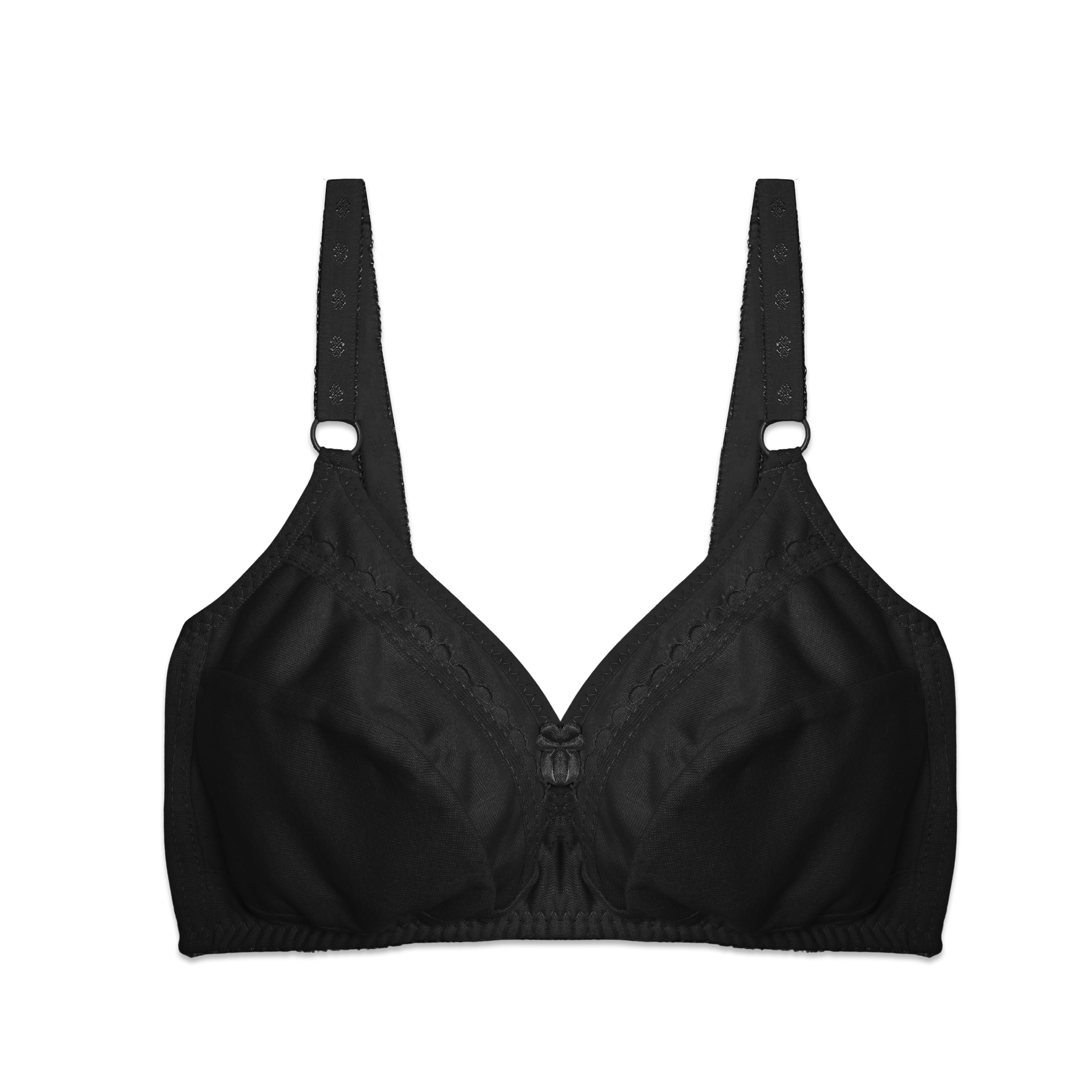 Black bra on a white background