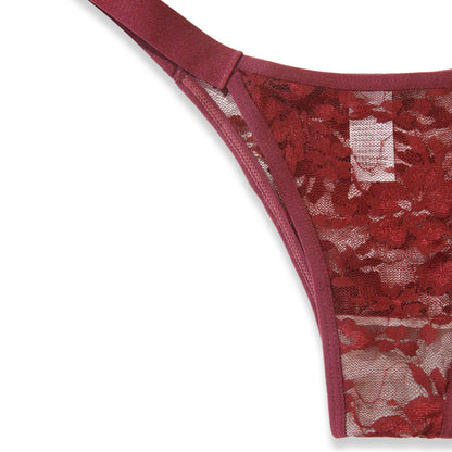 Sajiero Thong Panty - Luxe Lace Net