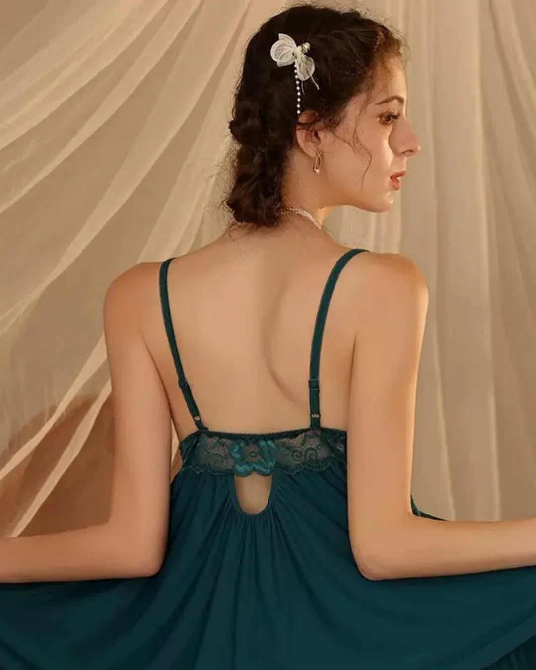 Babydoll Lingerie - Emerald - Green