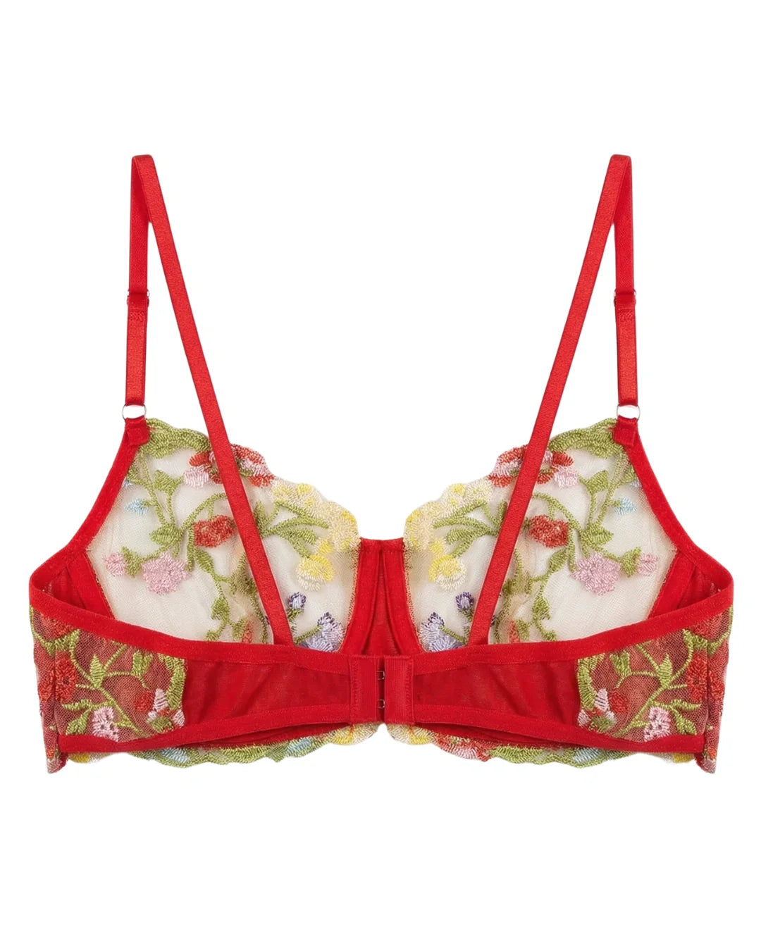 Non Padded Bra Set - Fiora - Red