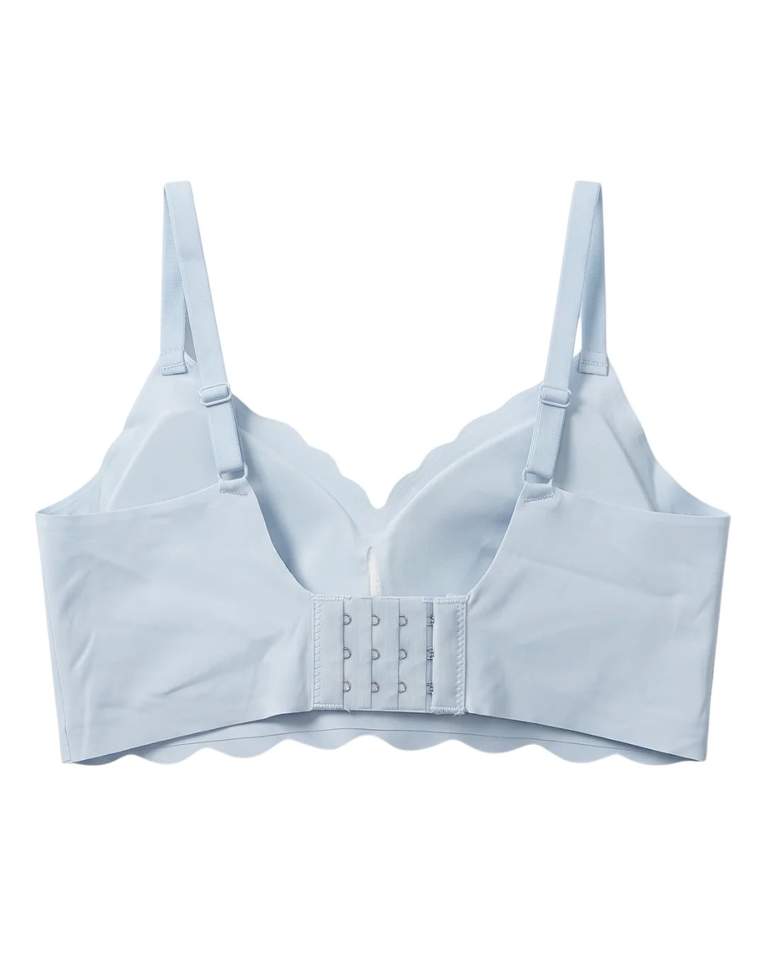 Seamless Padded Bra - Scallop Heart - Blue
