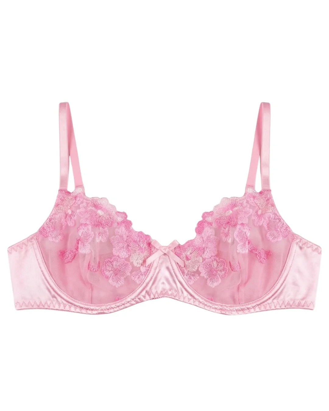 Non Padded Bra Set - Petal Charm - Pink