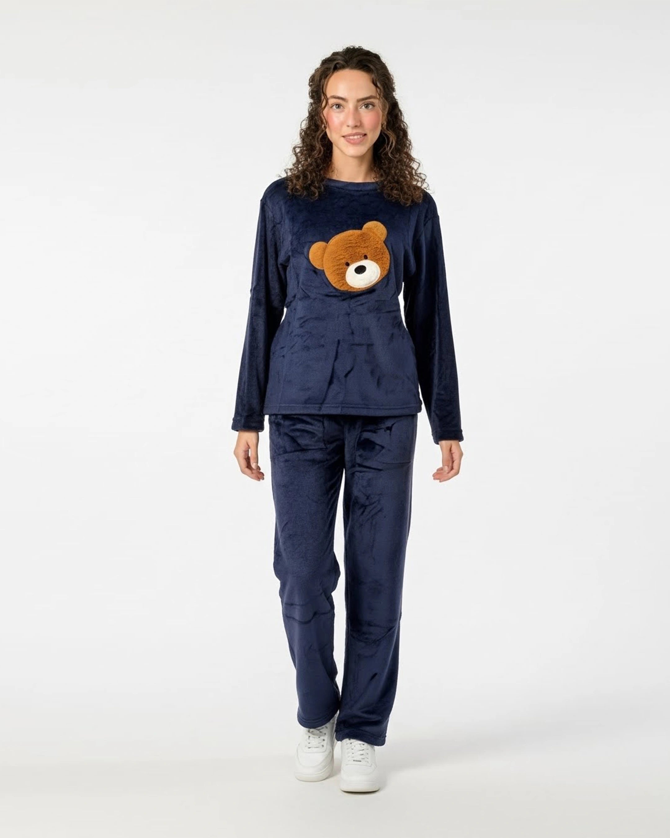 Fleece Pajama Suit - Blue Teddy