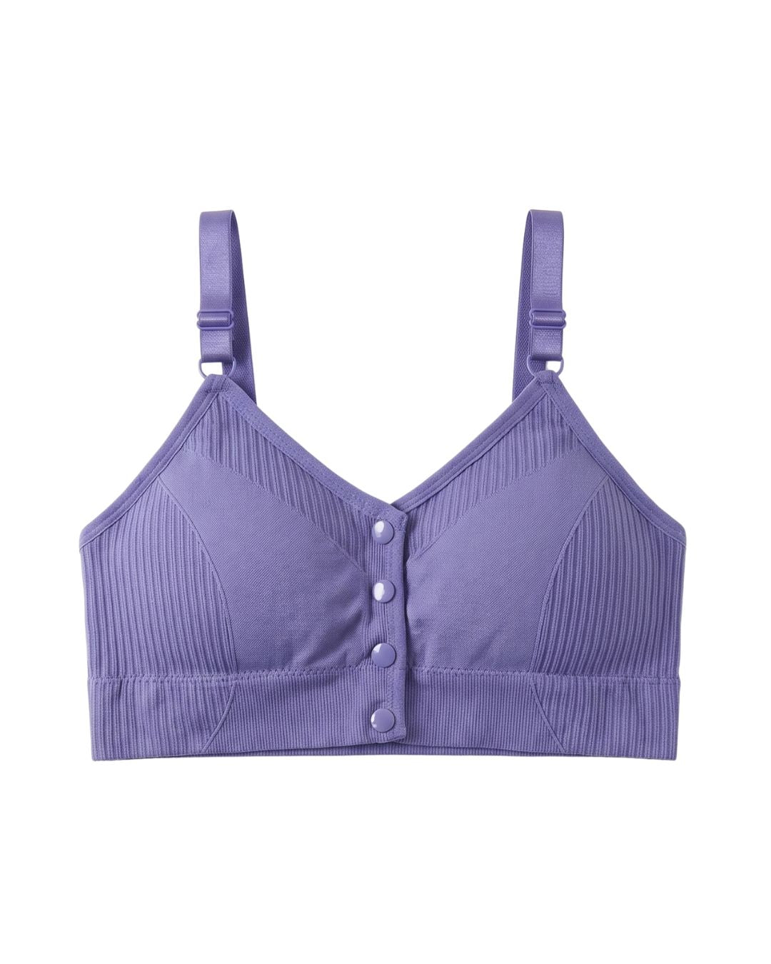 Seamless Front-Button Bra - Viona - Blue