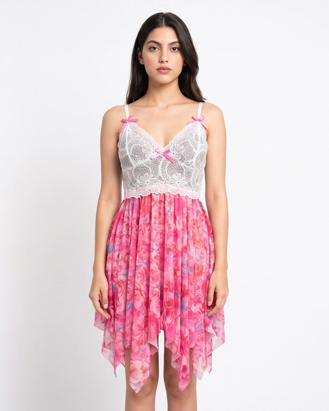 Babydoll Lingerie - Florelle -  Pink