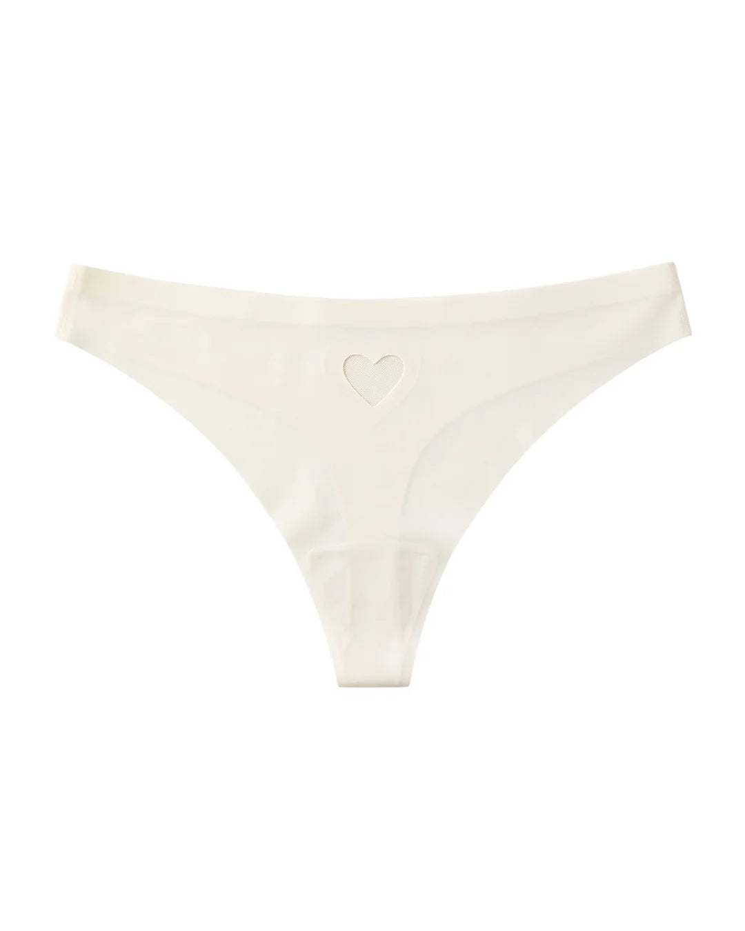 Seamless Thong Panty - Love - Off White