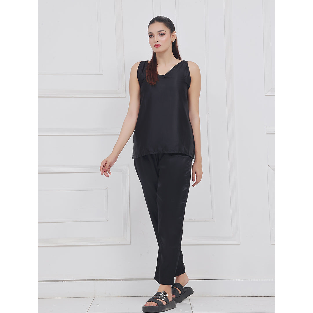 Silk Sleeveless Pj Suit - Dream Silk