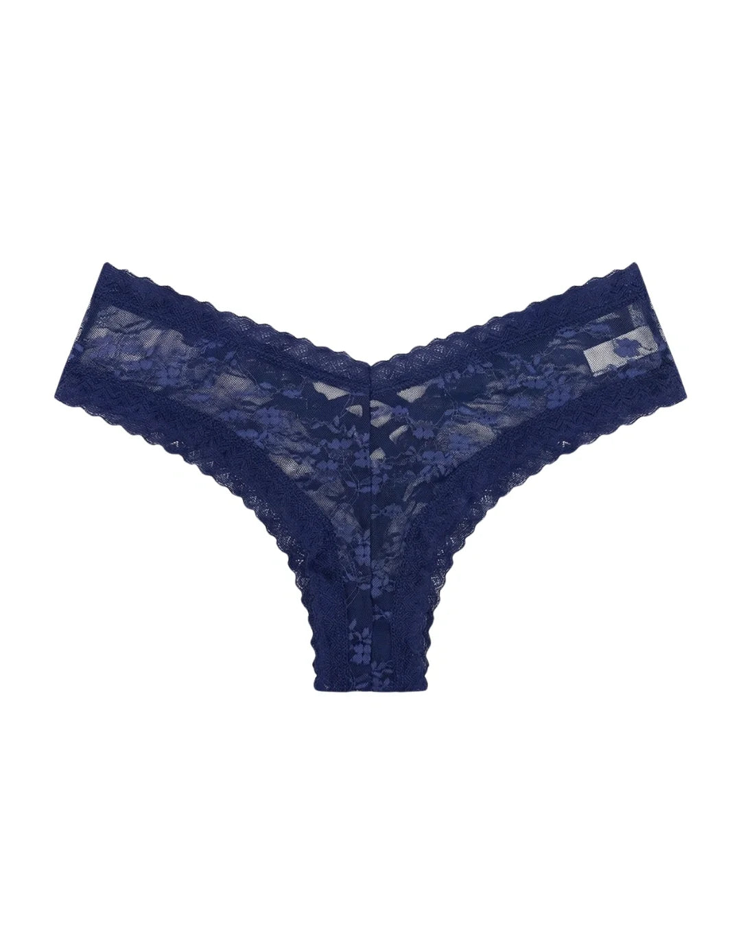 Thong Panty - Cross Lace - Blue