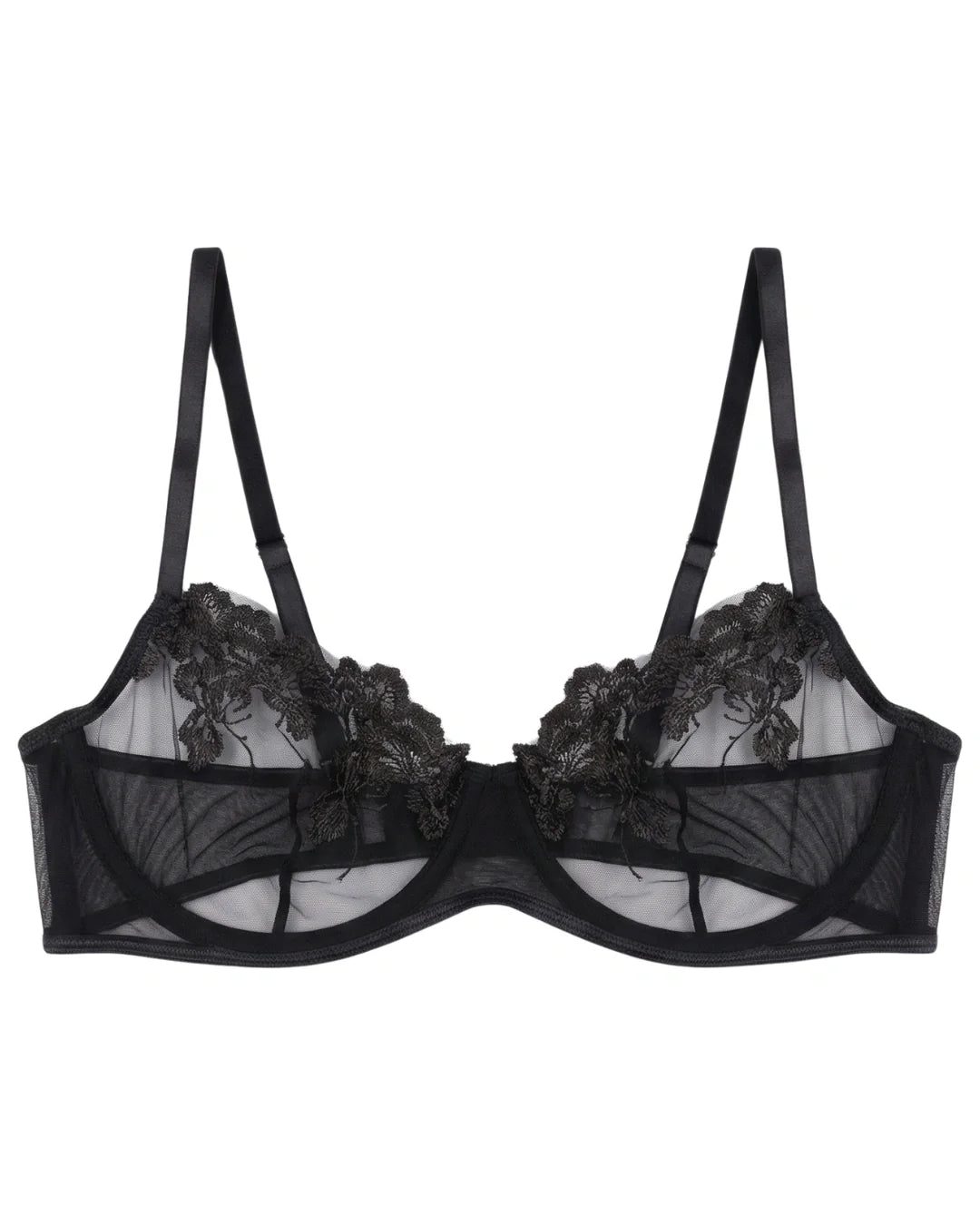 Non Padded Bra Set - Noir Whisper - Black
