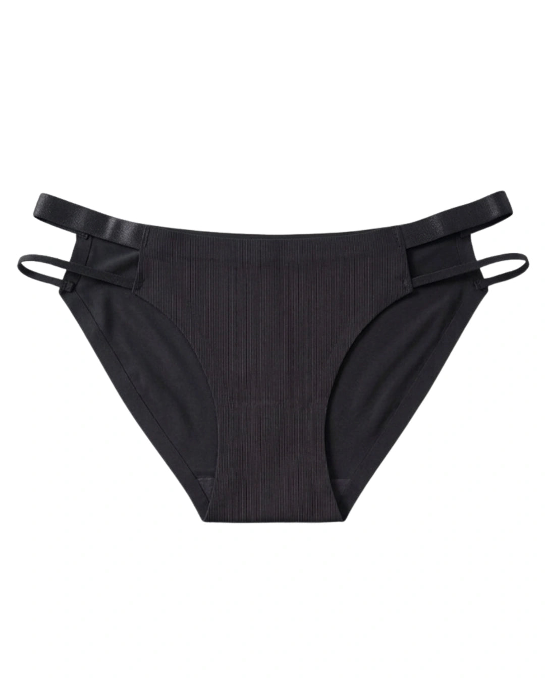 Seamless Bikini Panty - Veloura Strap - Black
