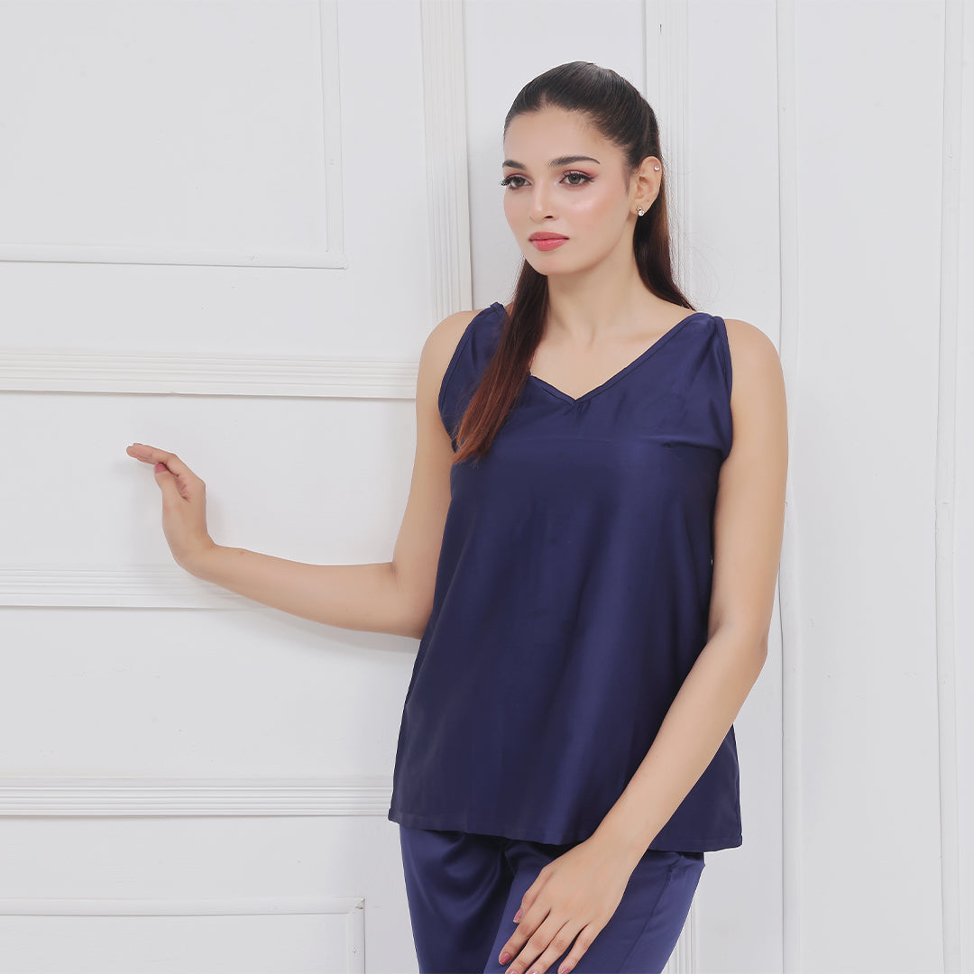 Silk Sleeveless Pj Suit - Dream Silk