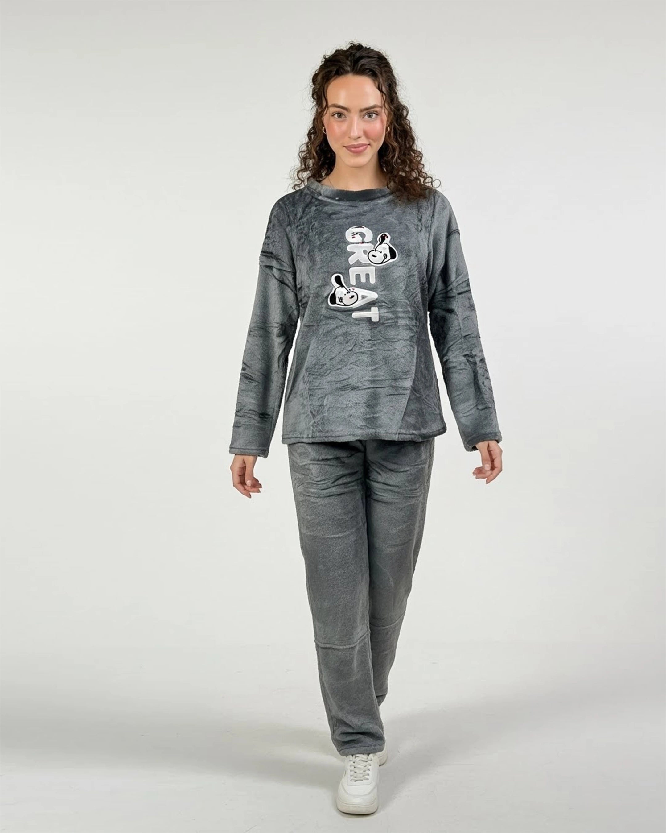 Fleece Pajama Suit - Grey Cozy