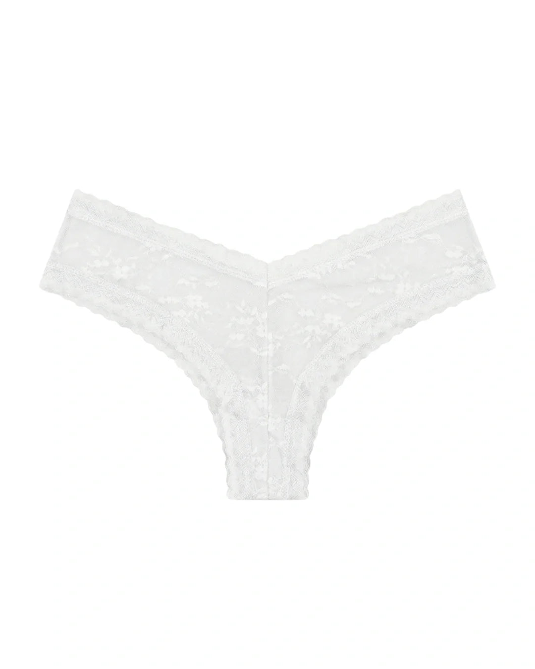 Thong Panty - Cross Lace - White