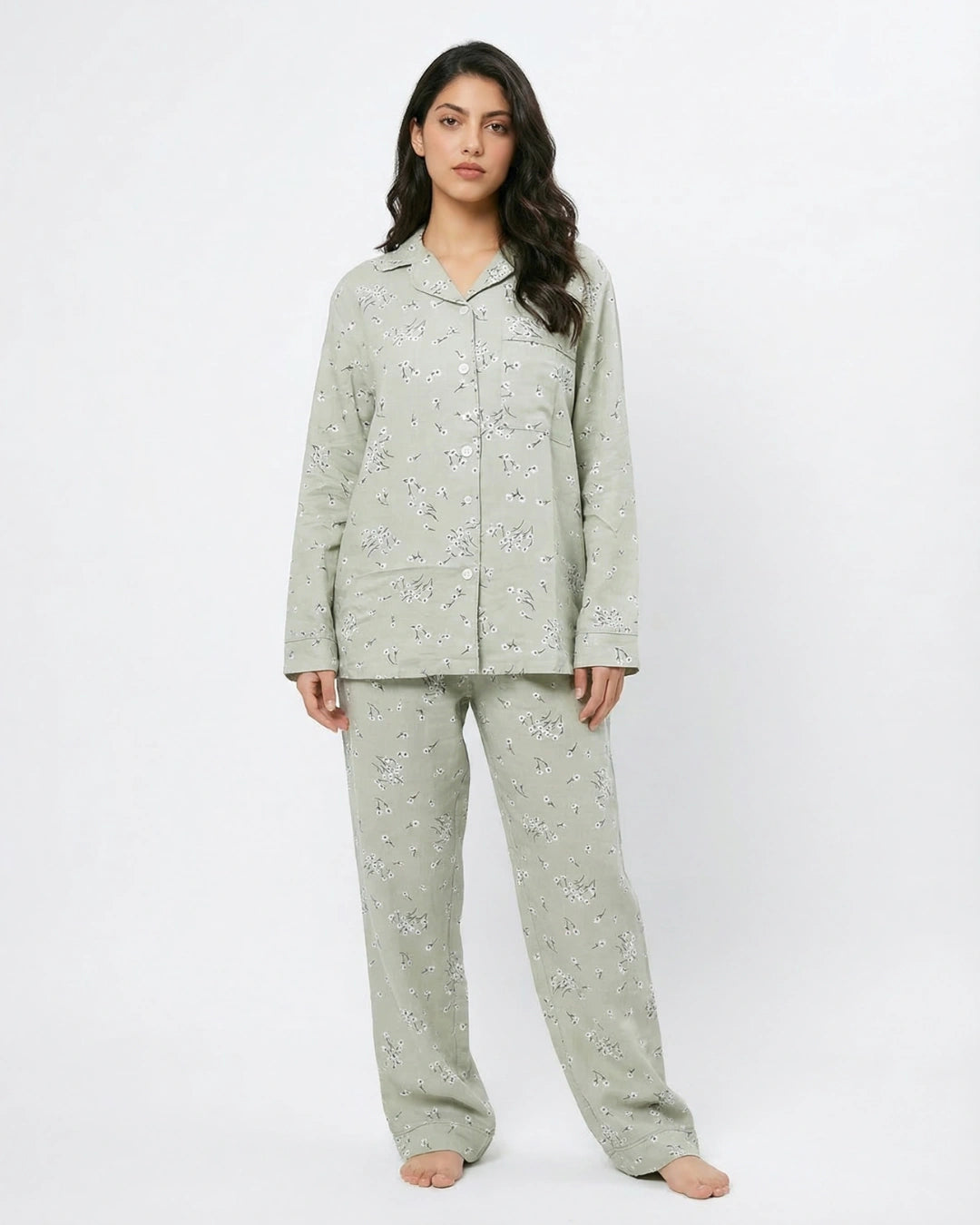 Linen Pajama Suit - Breeze Night