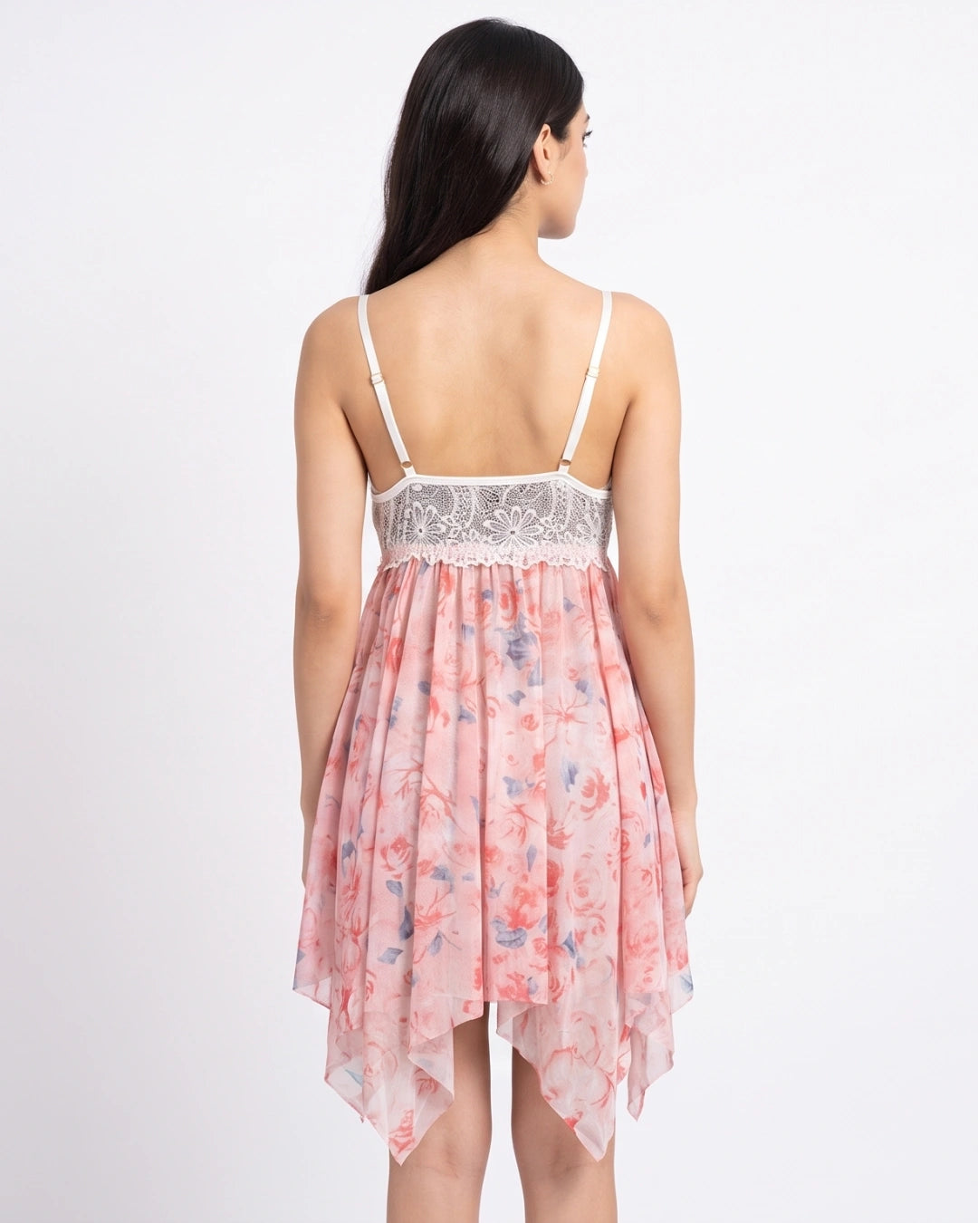 Babydoll Lingerie - Florelle -  Peach