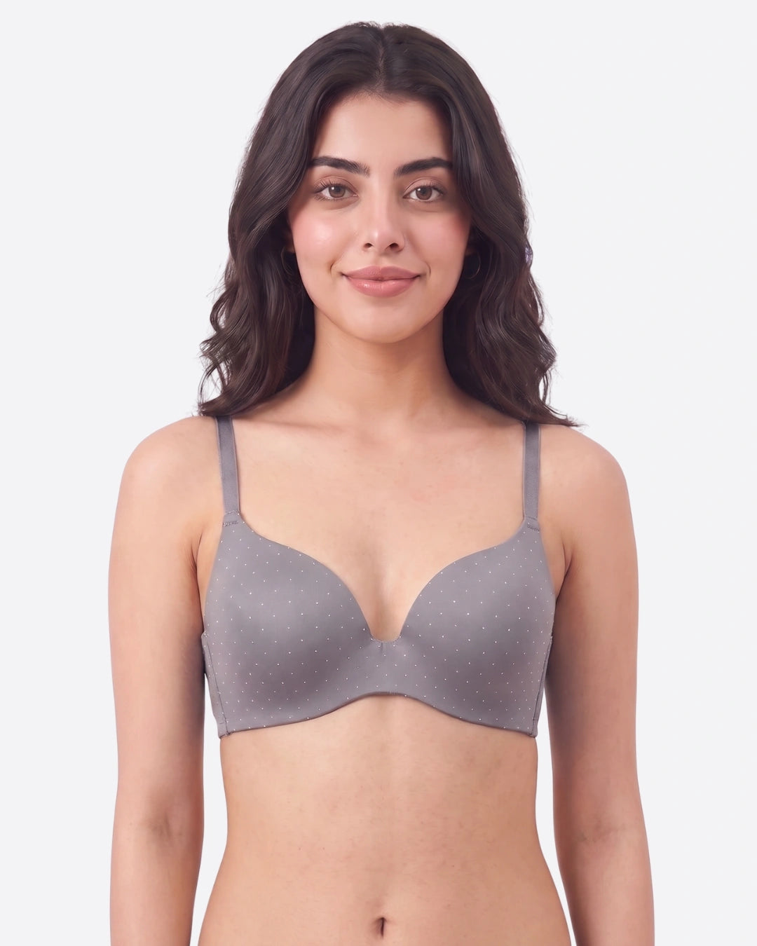 Padded Non Wired T-Shirt Bra - June - Grey