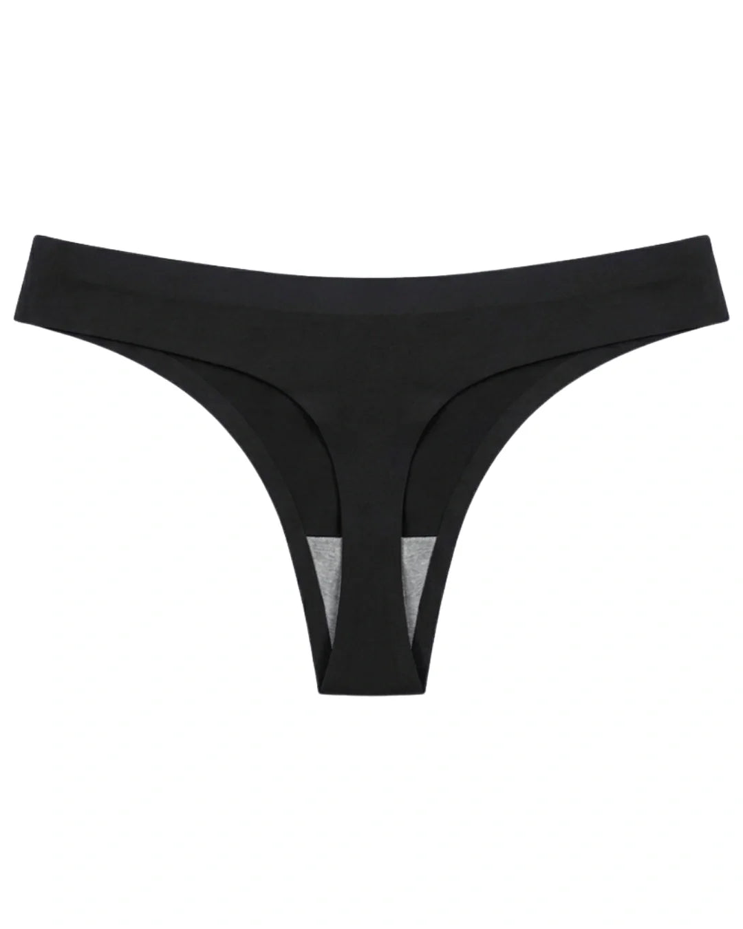 Seamless Thong  - Scarlet - Black