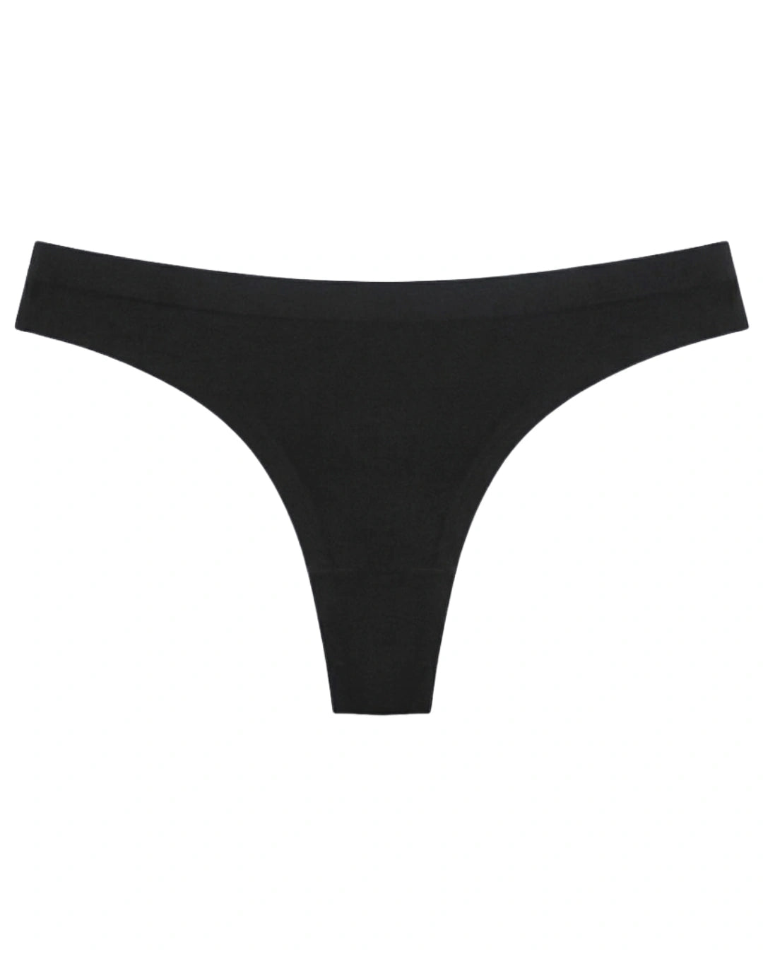Seamless Thong  - Scarlet - Black