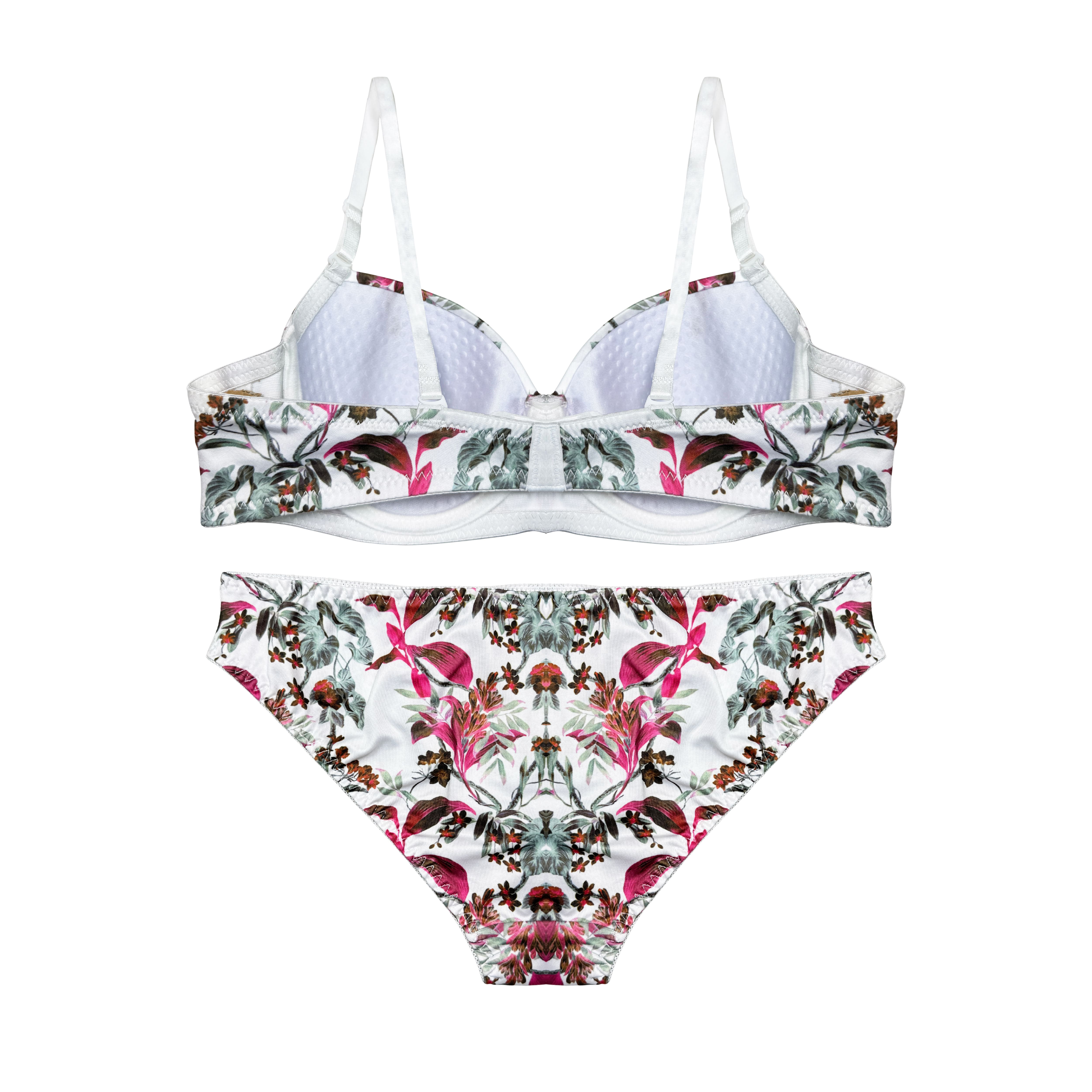 Whisper Floral Padded Bra and Panty Set