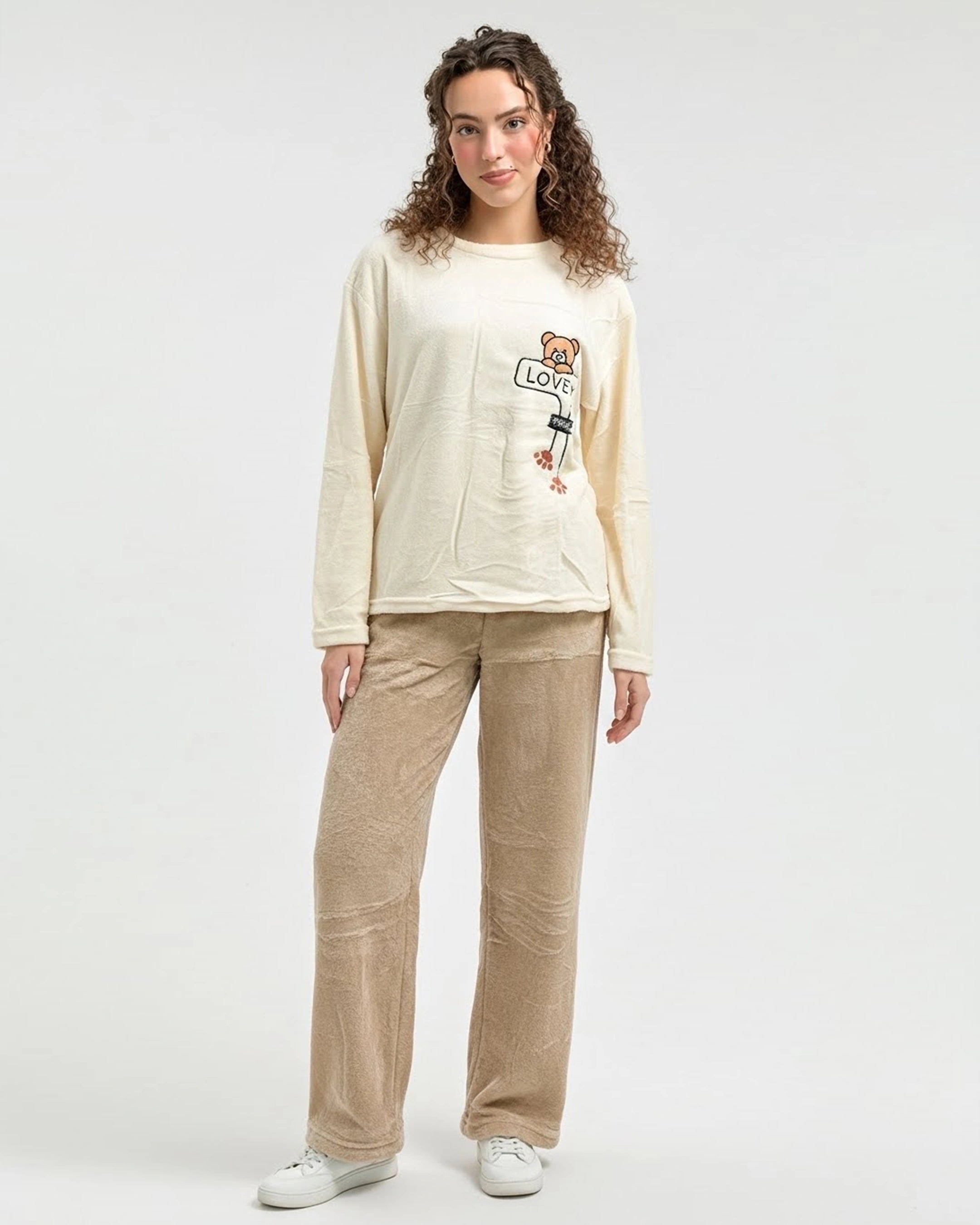 Love Teddy Fleece Pajama Suit