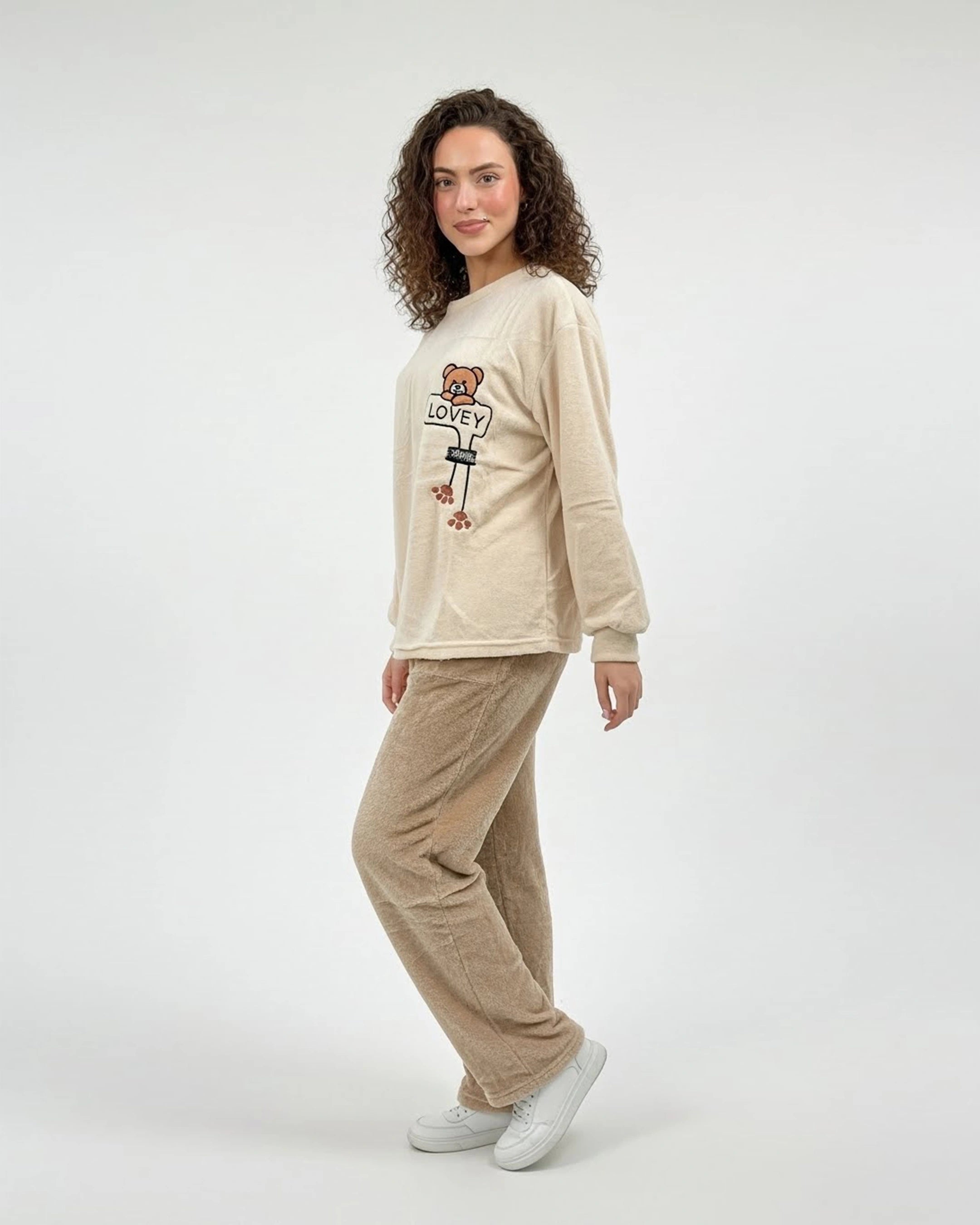 Love Teddy Fleece Pajama Suit