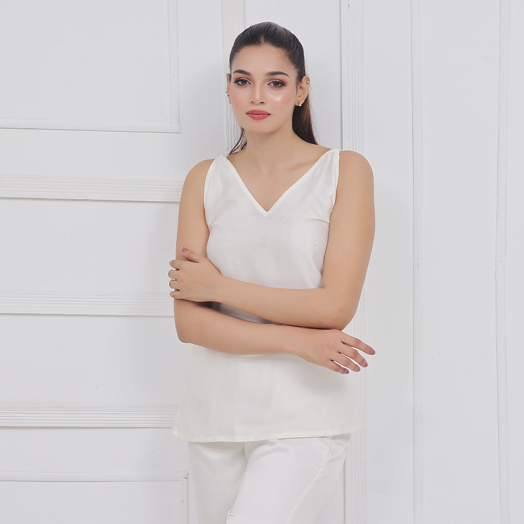 Silk Sleeveless Pj Suit - Dream Silk