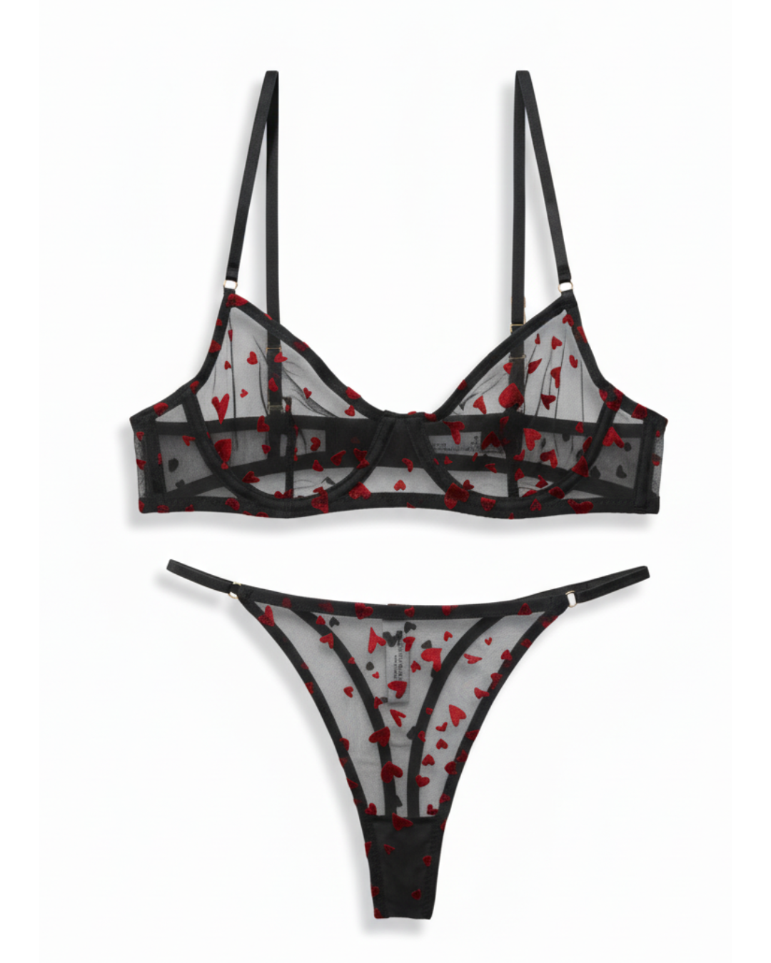 Bra Set - Blush Hearts