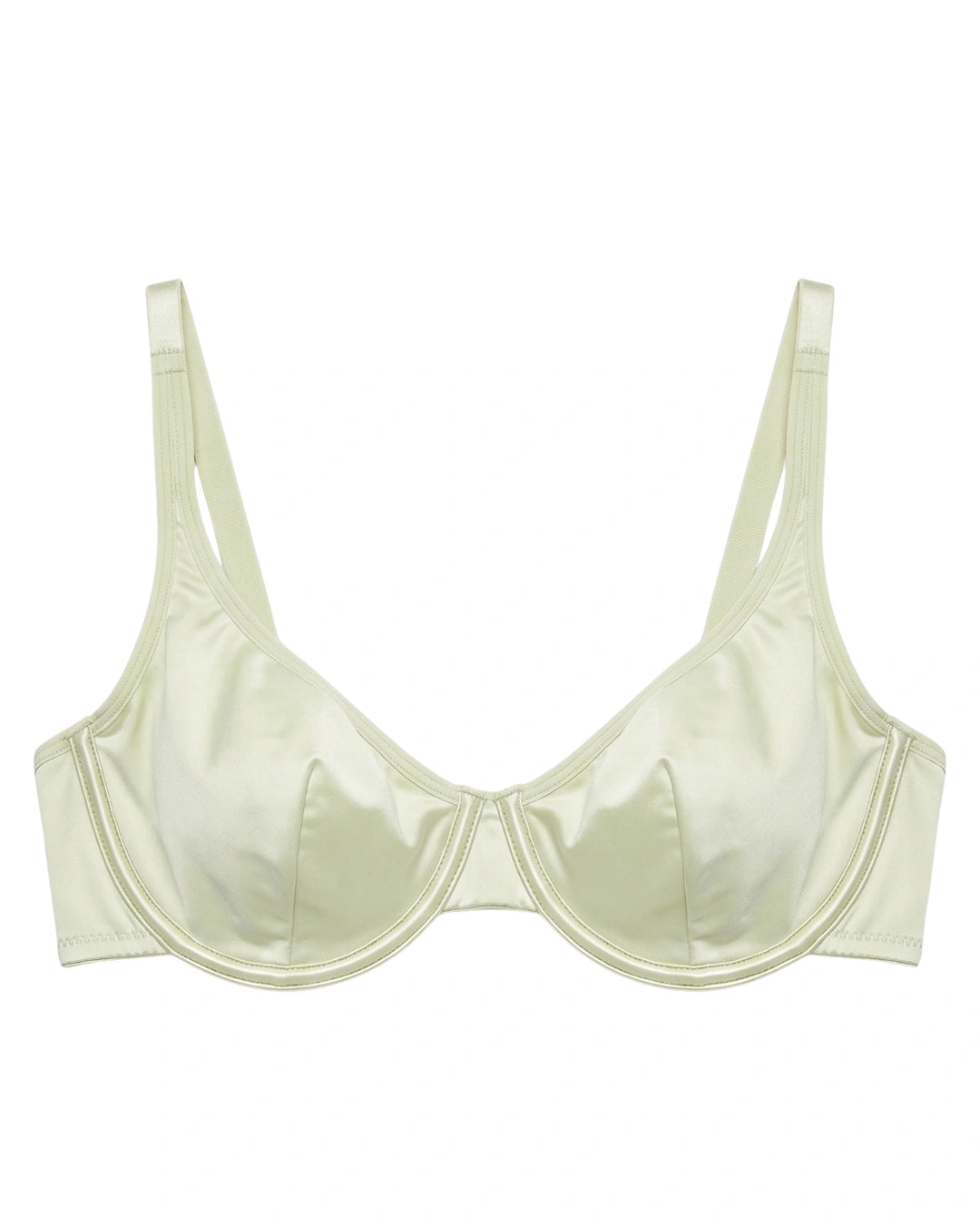 Non-Padded Bra Set -  Camille - Soft Green