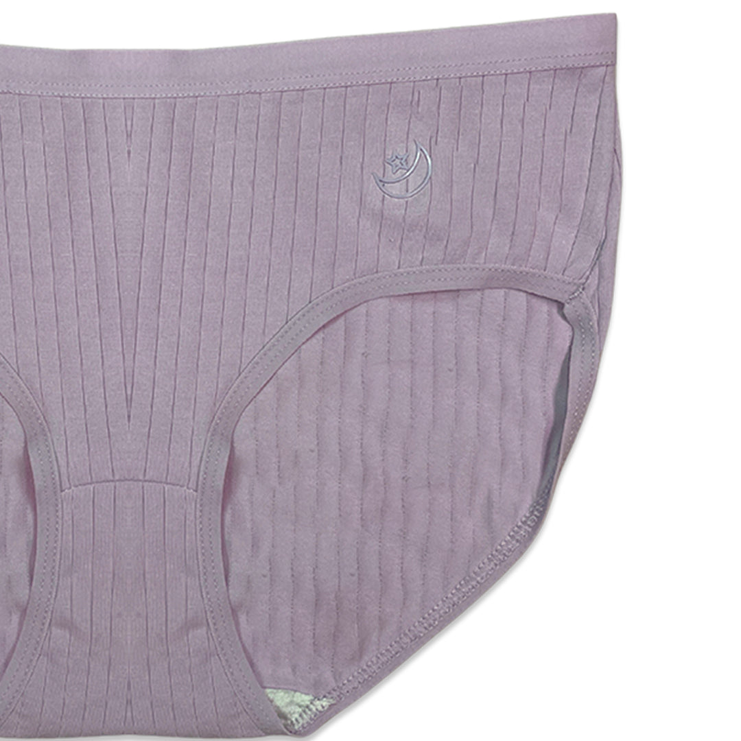 Pack of 3 Briefs Panties - Ribbed Cotton