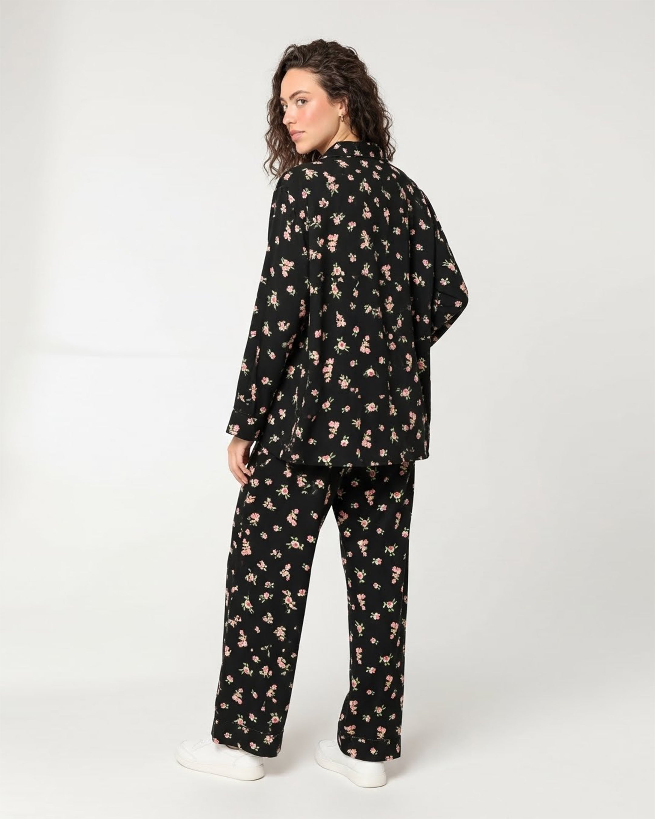 Linen Pajama Suit - Floral Ease
