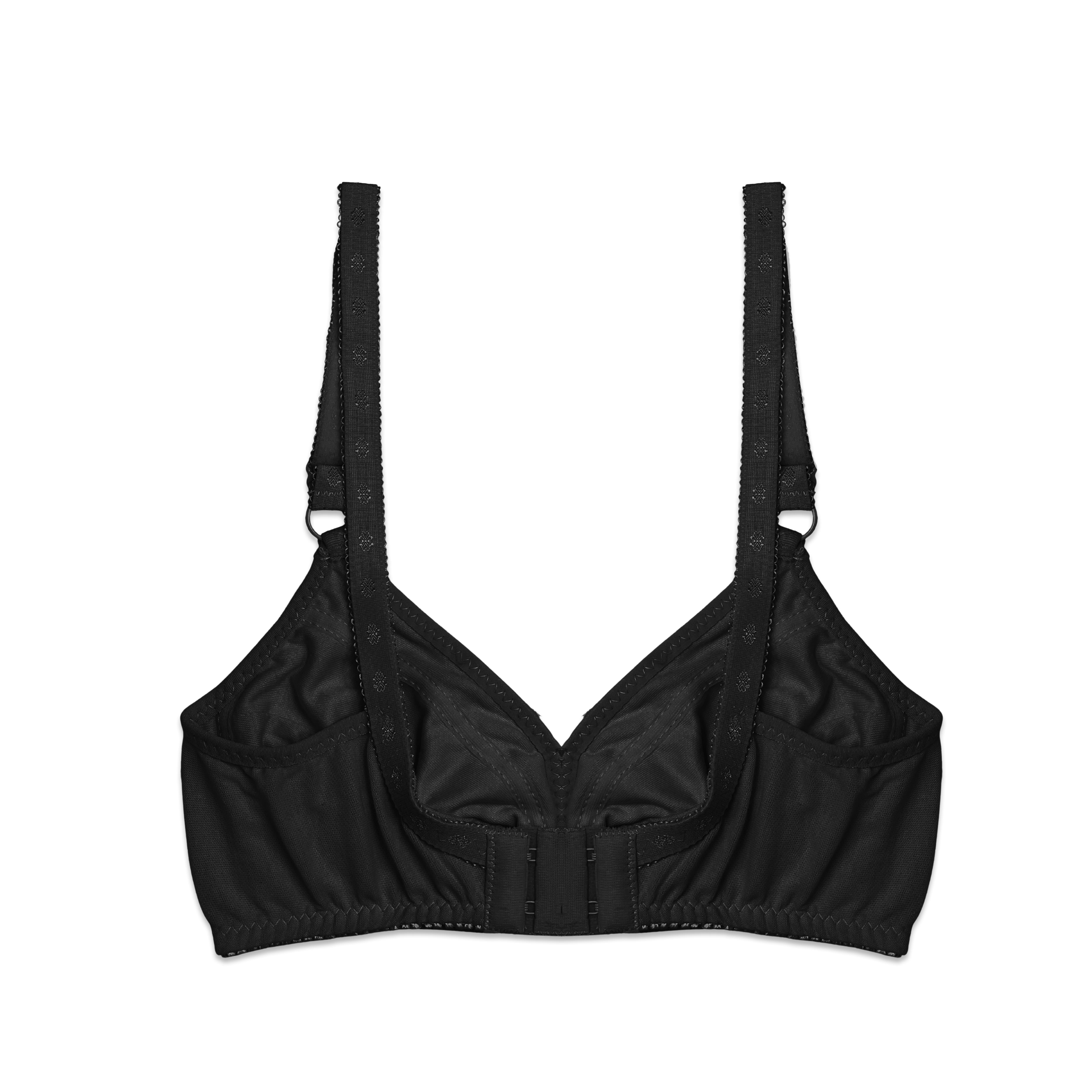 Black bra on a white background