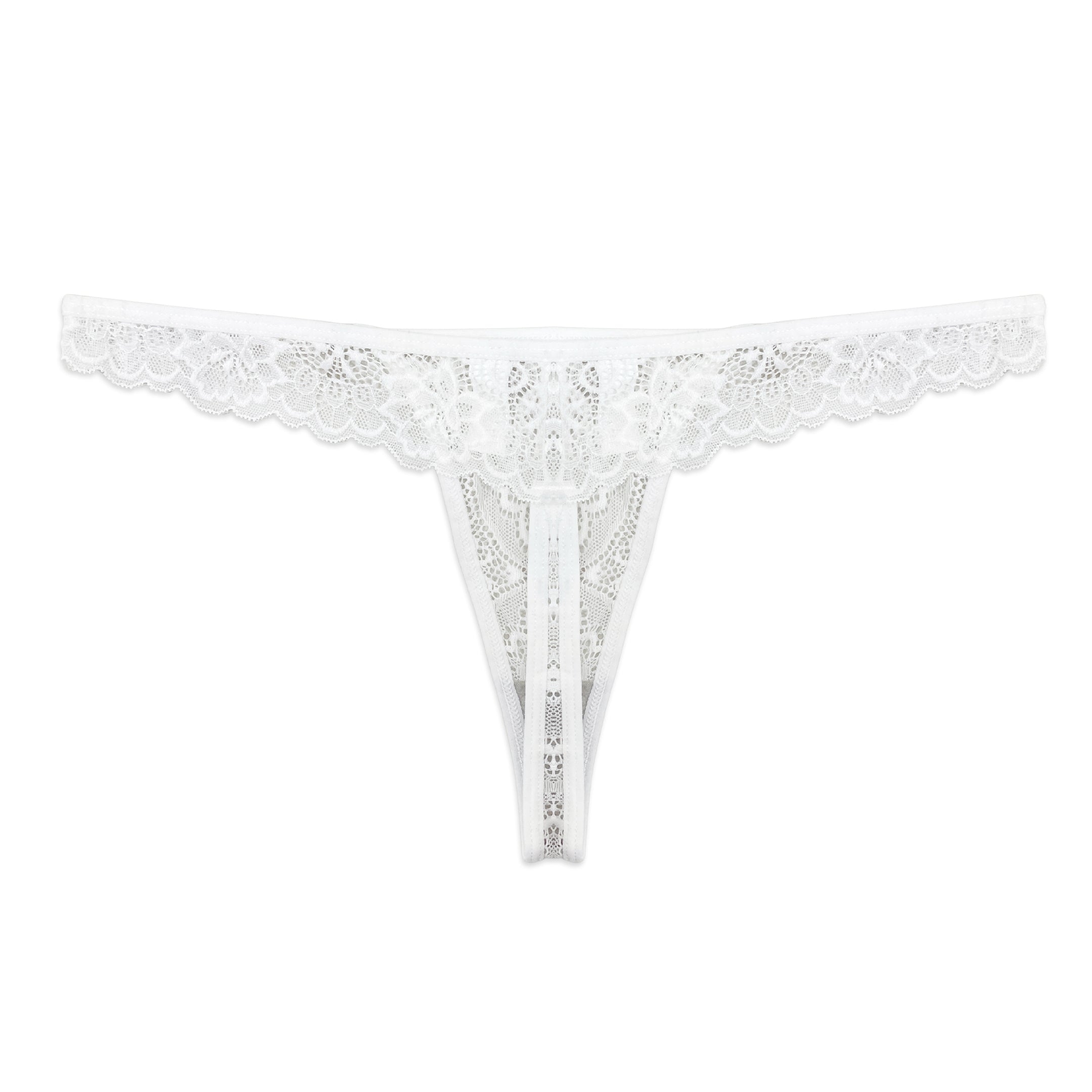 Thong Panty - White Sheer