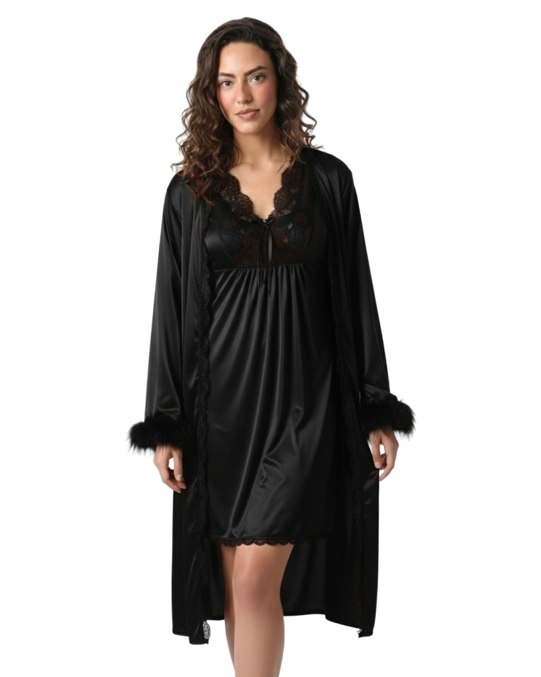 Gown Set - Rivya - Black