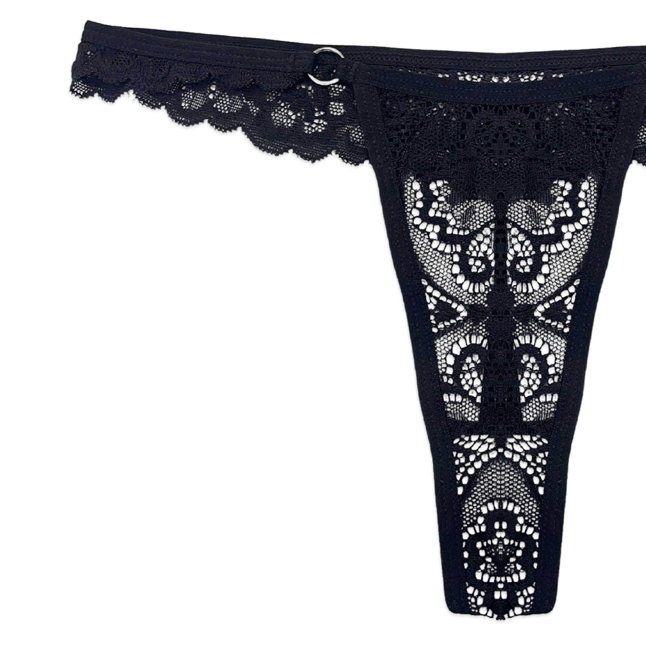 Thong Panty - Black Sheer