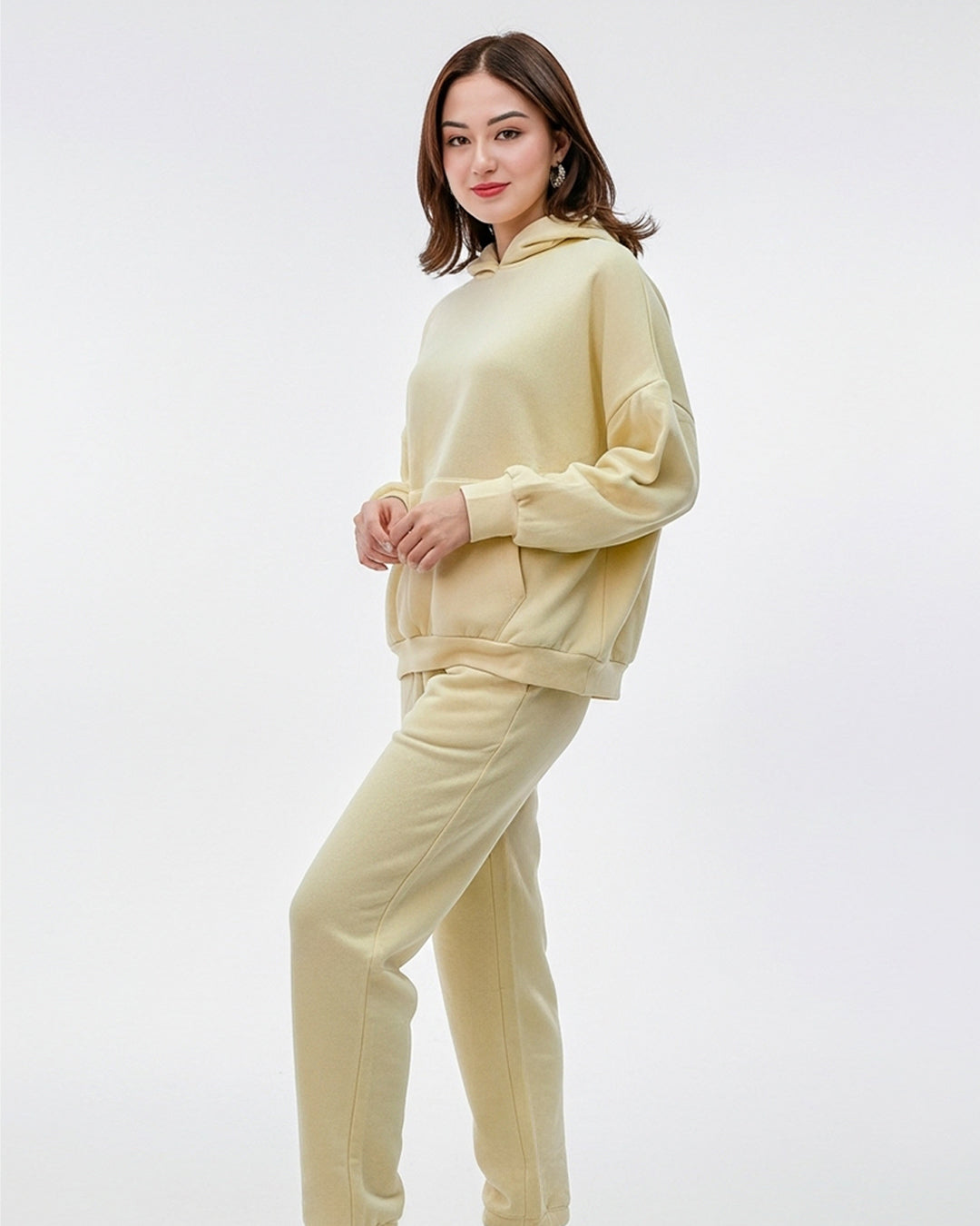 Fleece Tracksuit – Comfy Day - Lemon