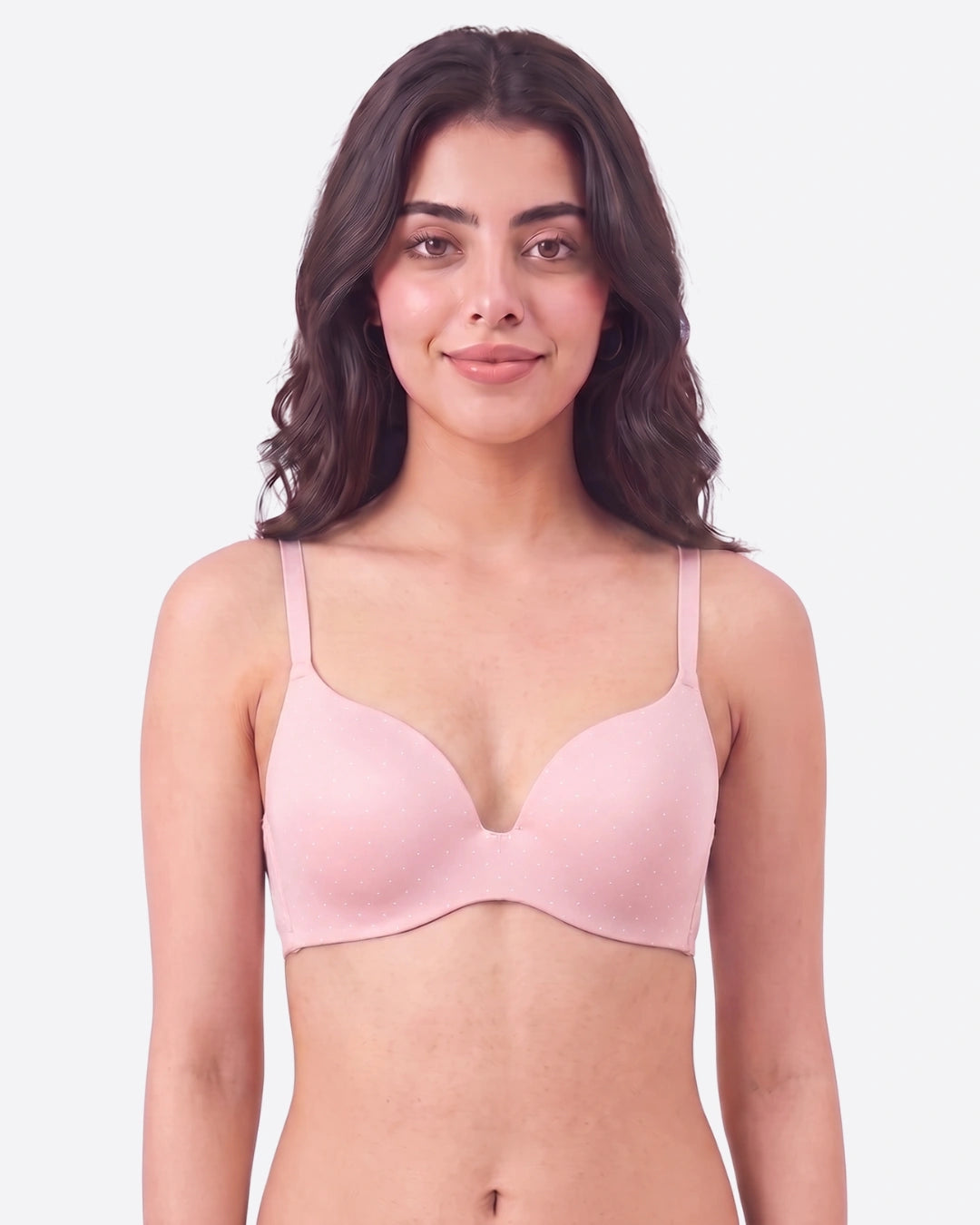 Padded Non Wired T-Shirt Bra - June - Pink