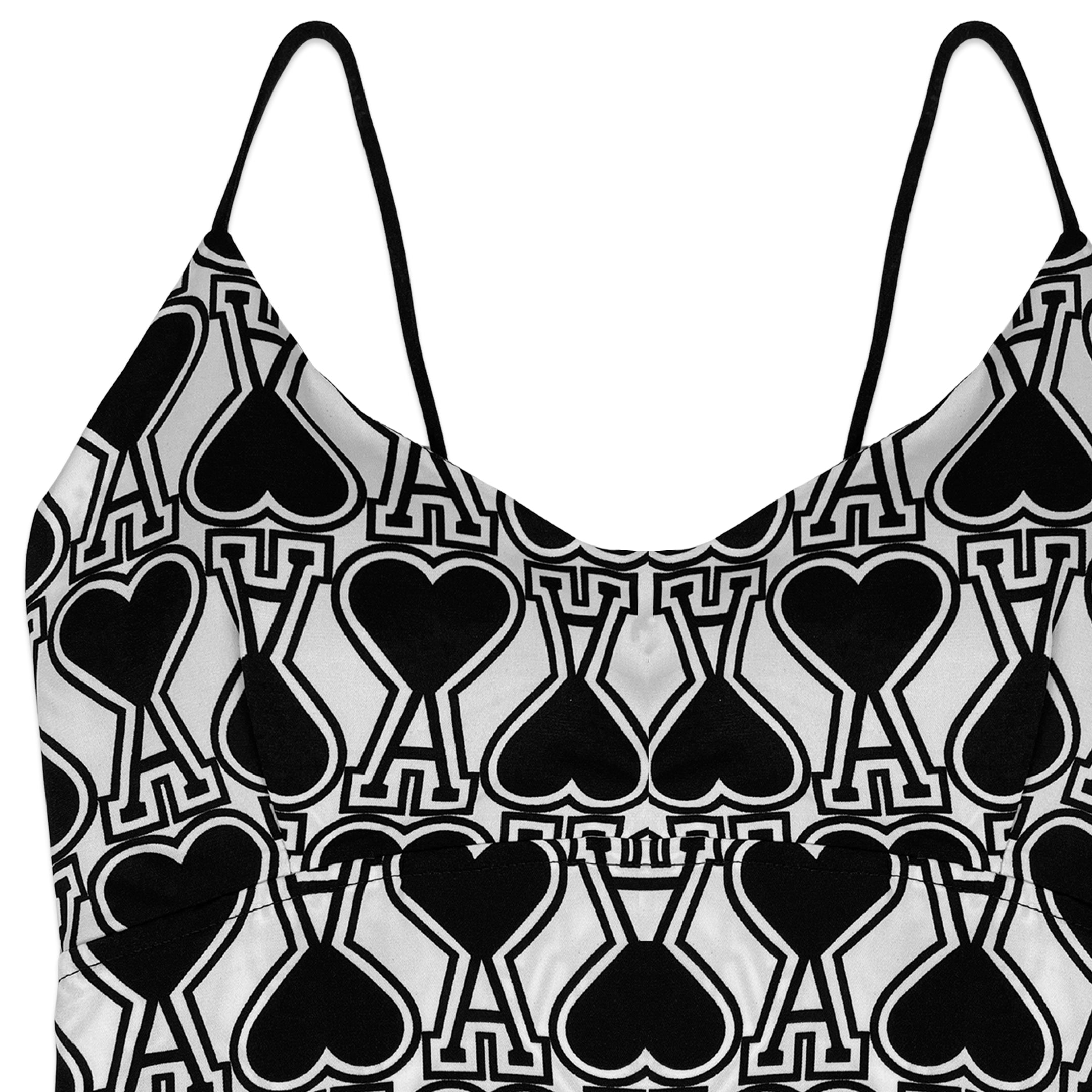 Black heart pattern on a white background