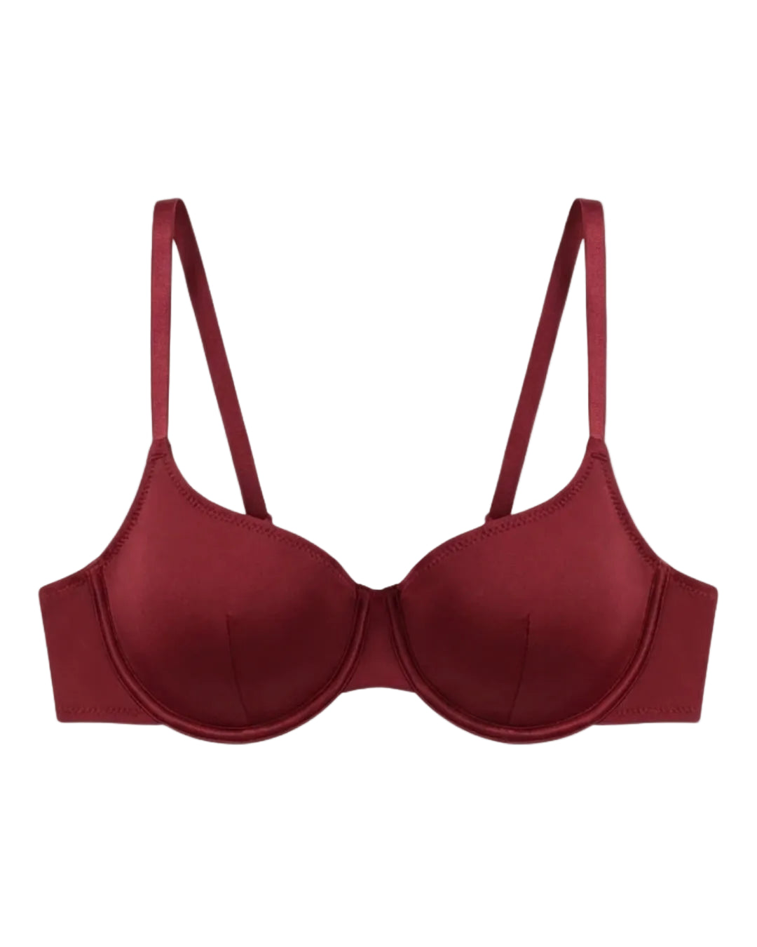 Non-Padded Bra Set -  Camille - Maroon