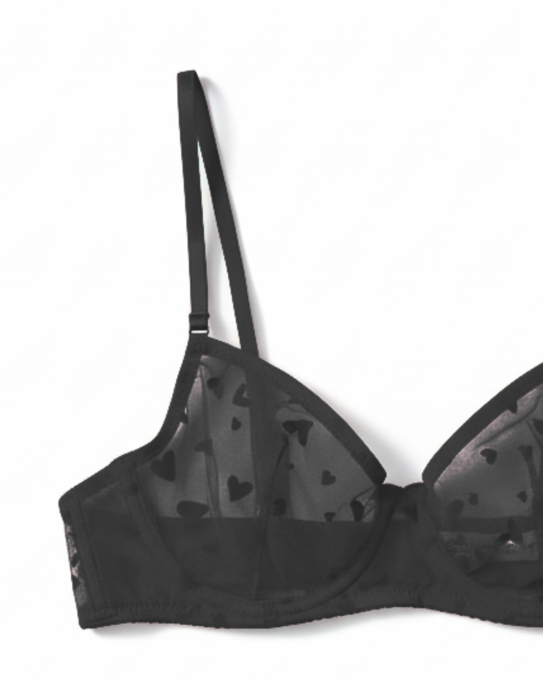Bra Set - Blush Hearts - Black