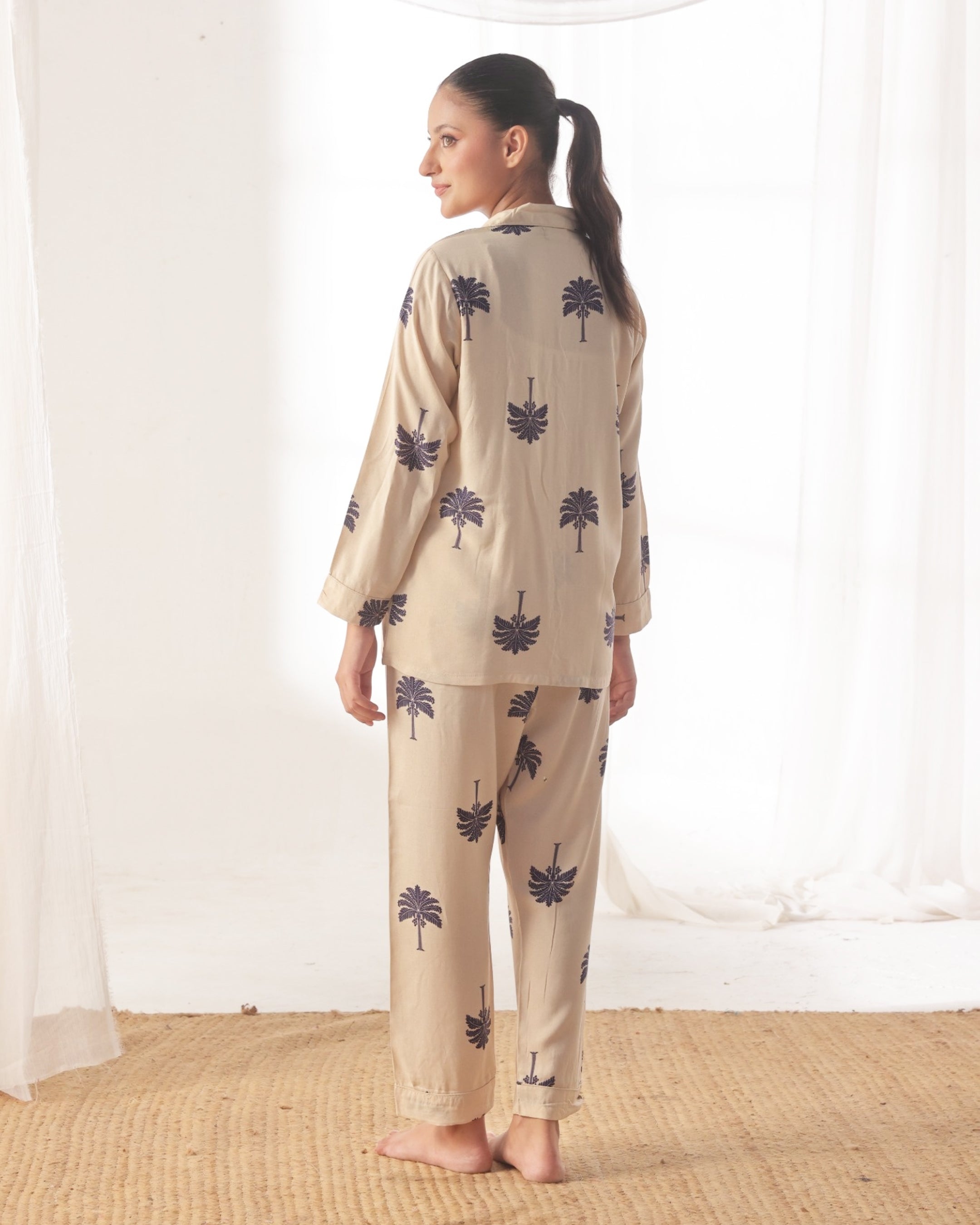 Linen Pajama Suit - Leaf Loom