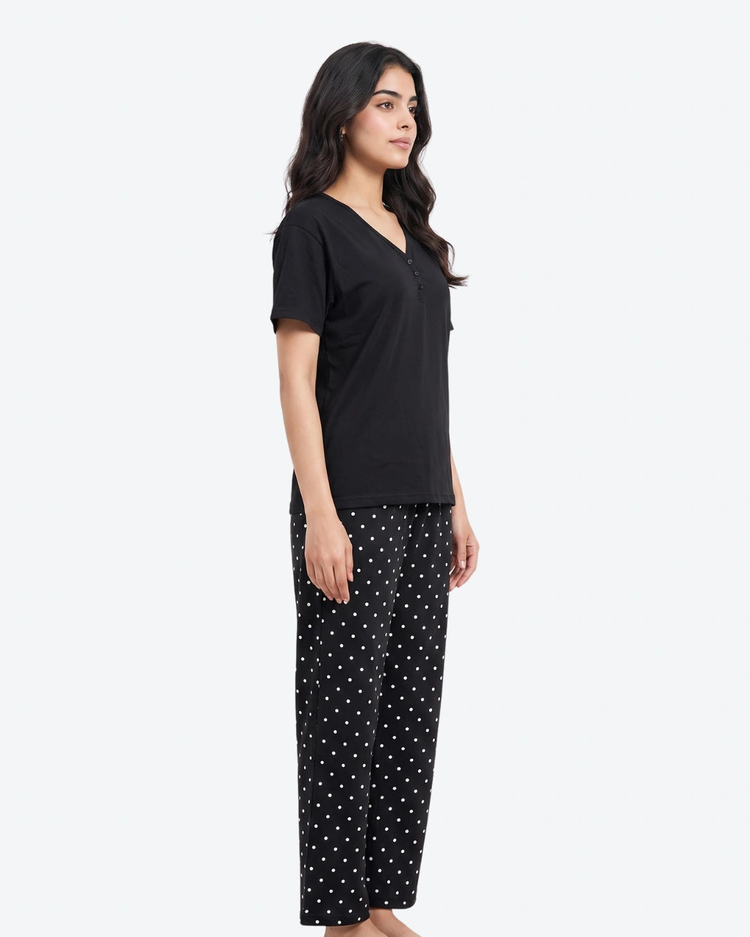 Cotton PJ Set - Mono Dot